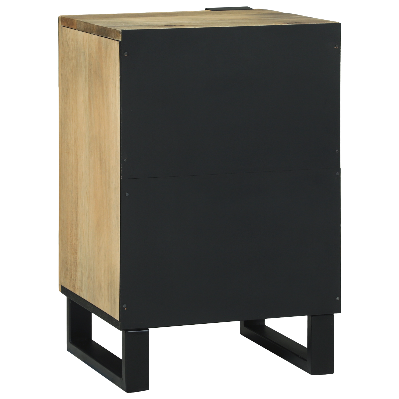 Badskap Brun og svart 38 x 33.5 x 58 cm Massivt mangotre