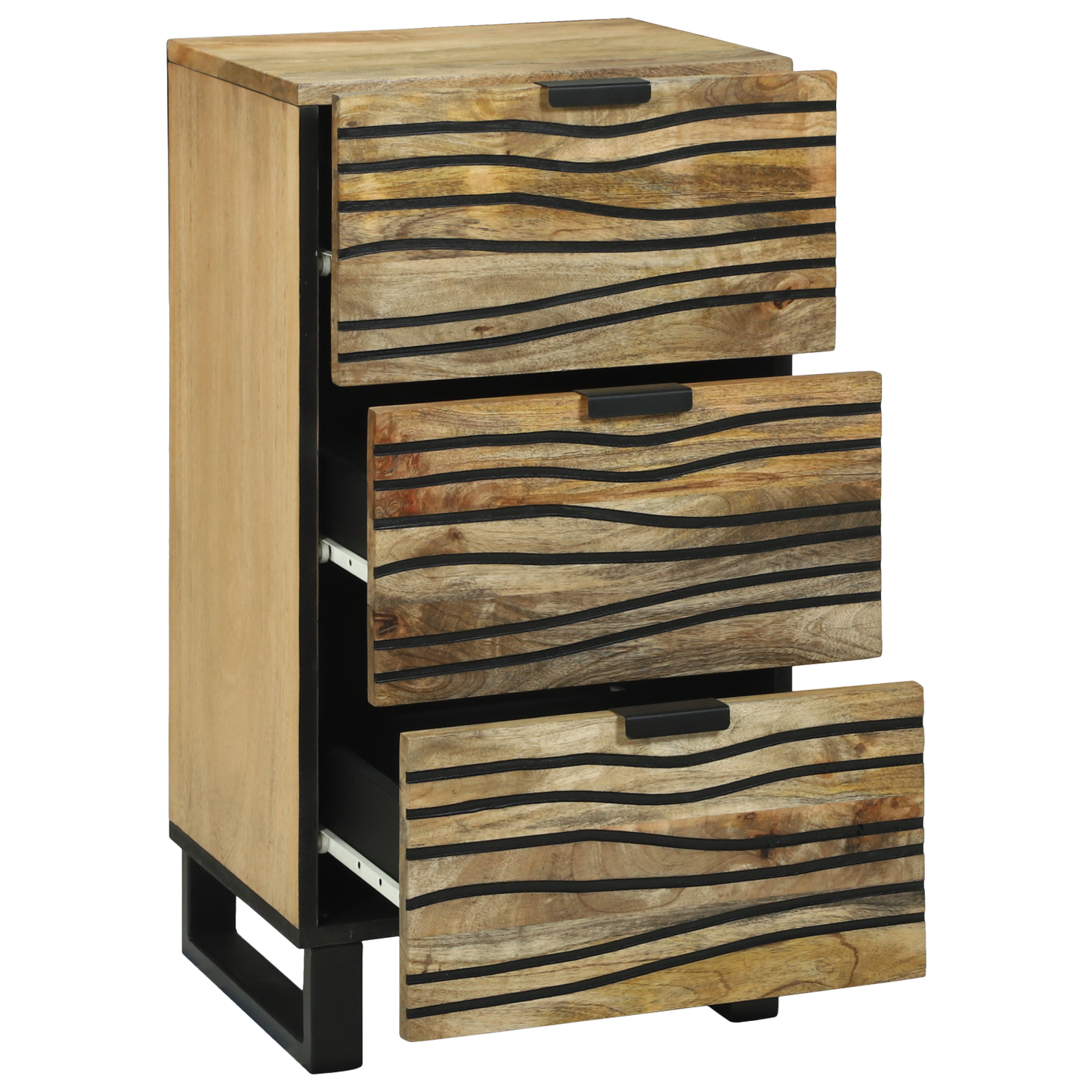 Sidebord med skuff Brun 40 x 33 x 75 cm heltre mango