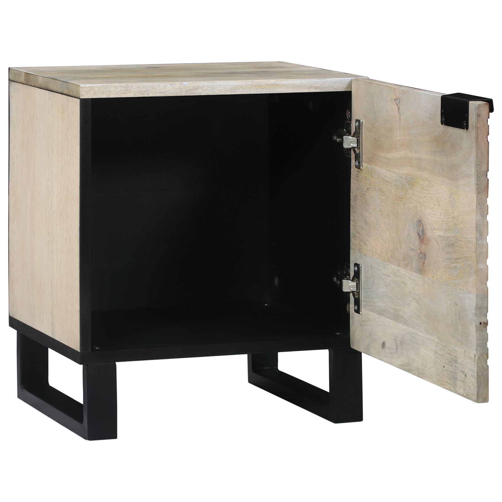 Nattbord 2 pcs Naturlig 40 x 33 x 46 cm heltre mango