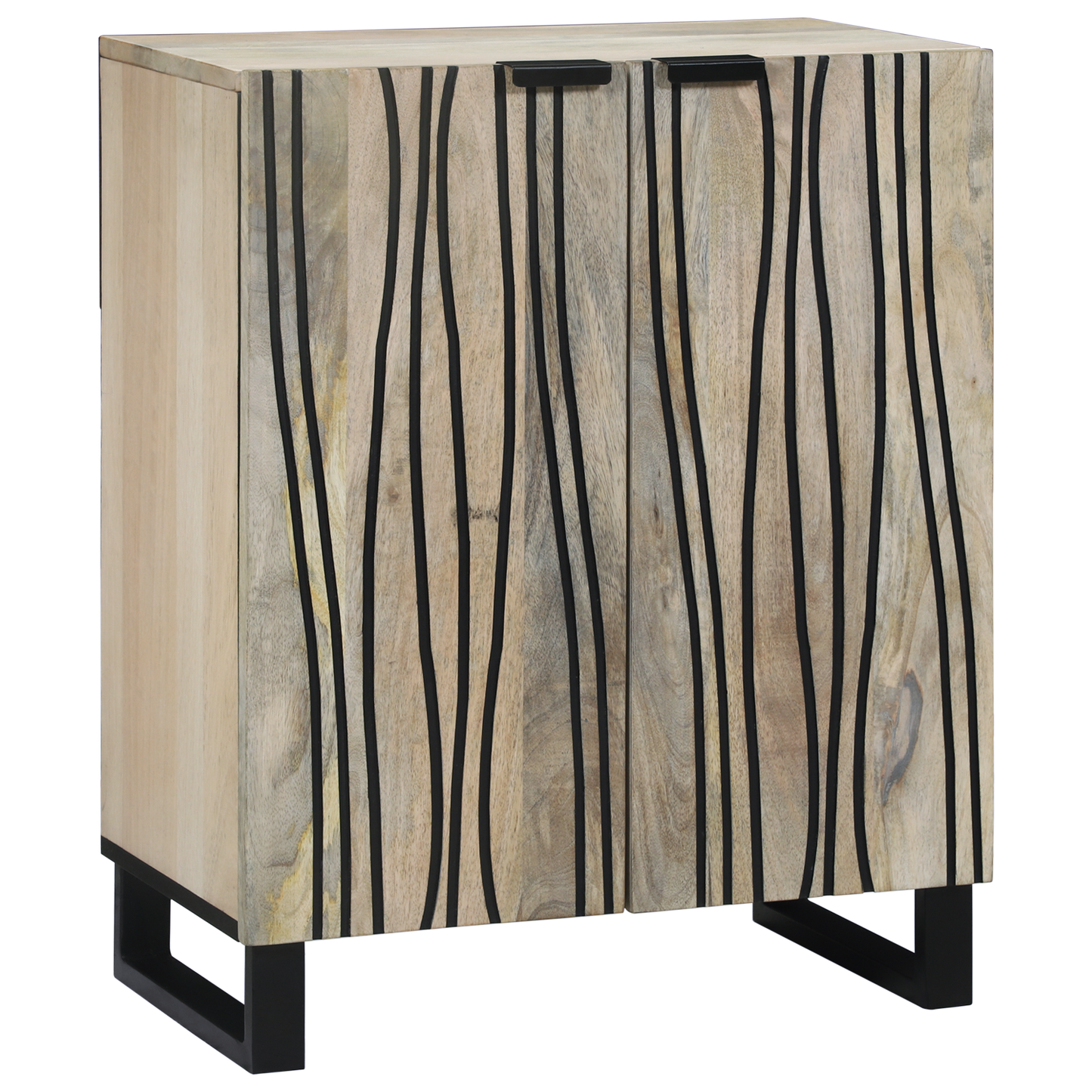 Serviesskap Hvit 60 x 33,5 x 75 cm Massiv mango tre