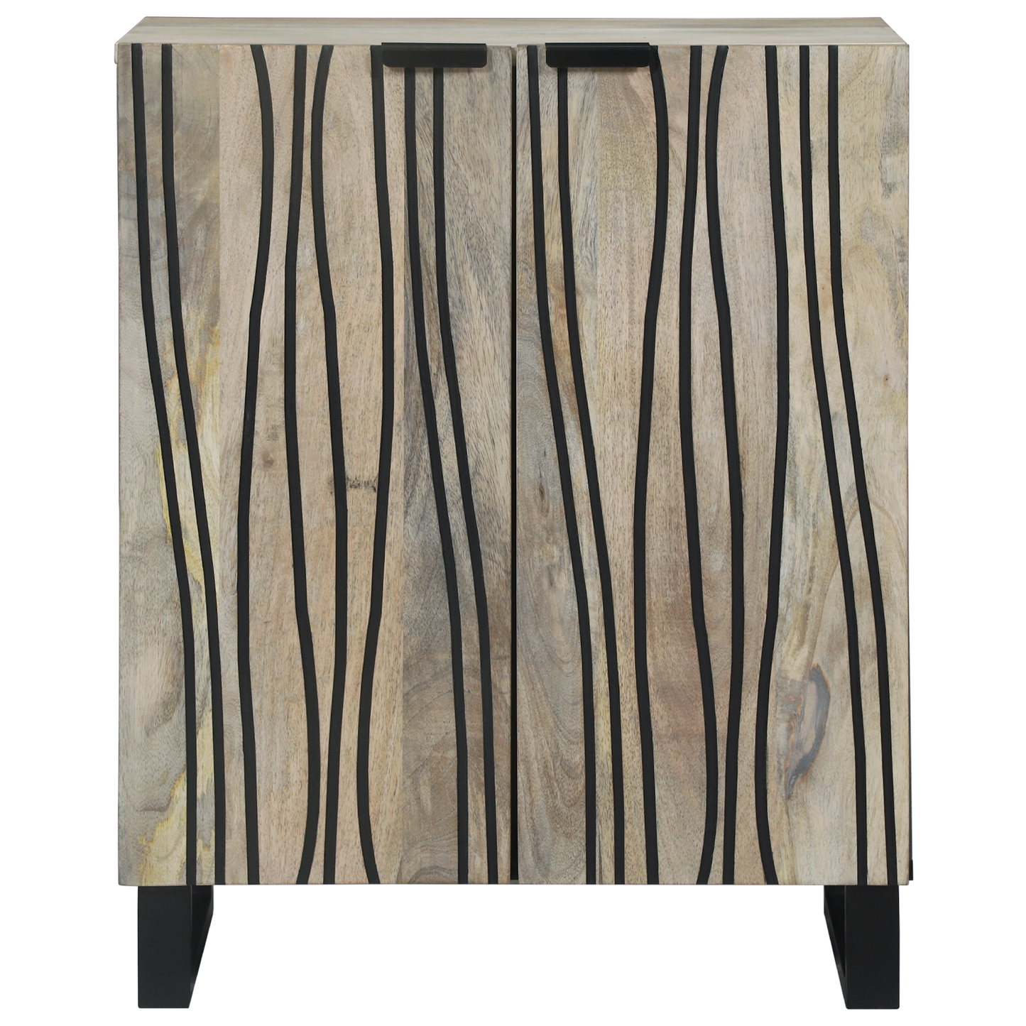 Serviesskap Hvit 60 x 33,5 x 75 cm Massiv mango tre