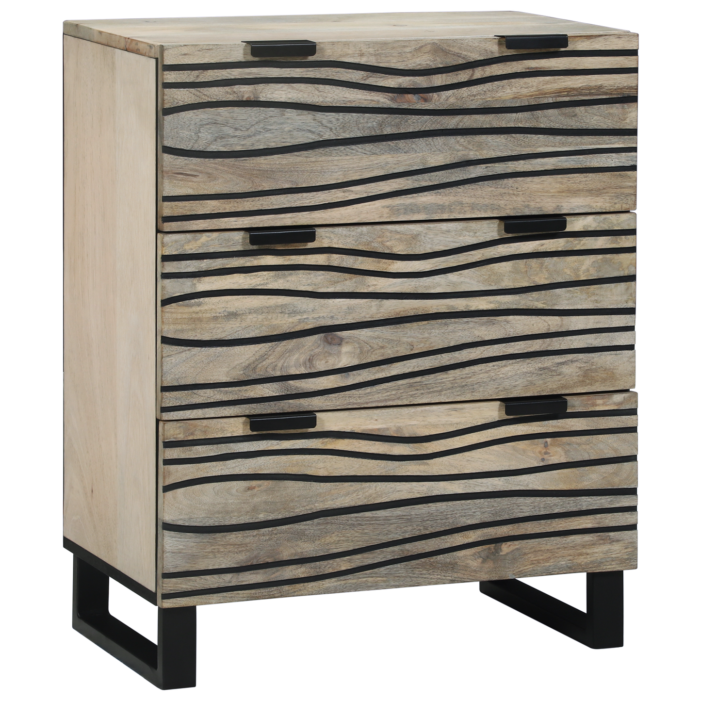 Serviesskap med skuff Hvit 60 x 33.5 x 75 cm Massivt mangotre