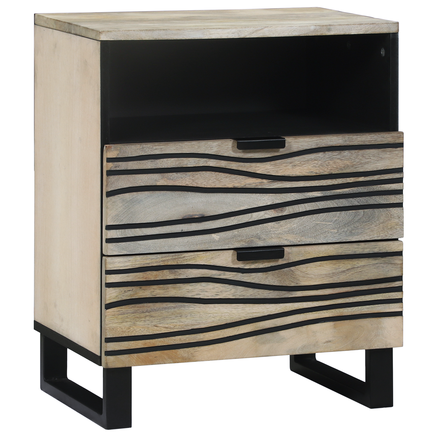 Nattbordskap Hvit 50 x 33 x 62 cm Konstruert tre
