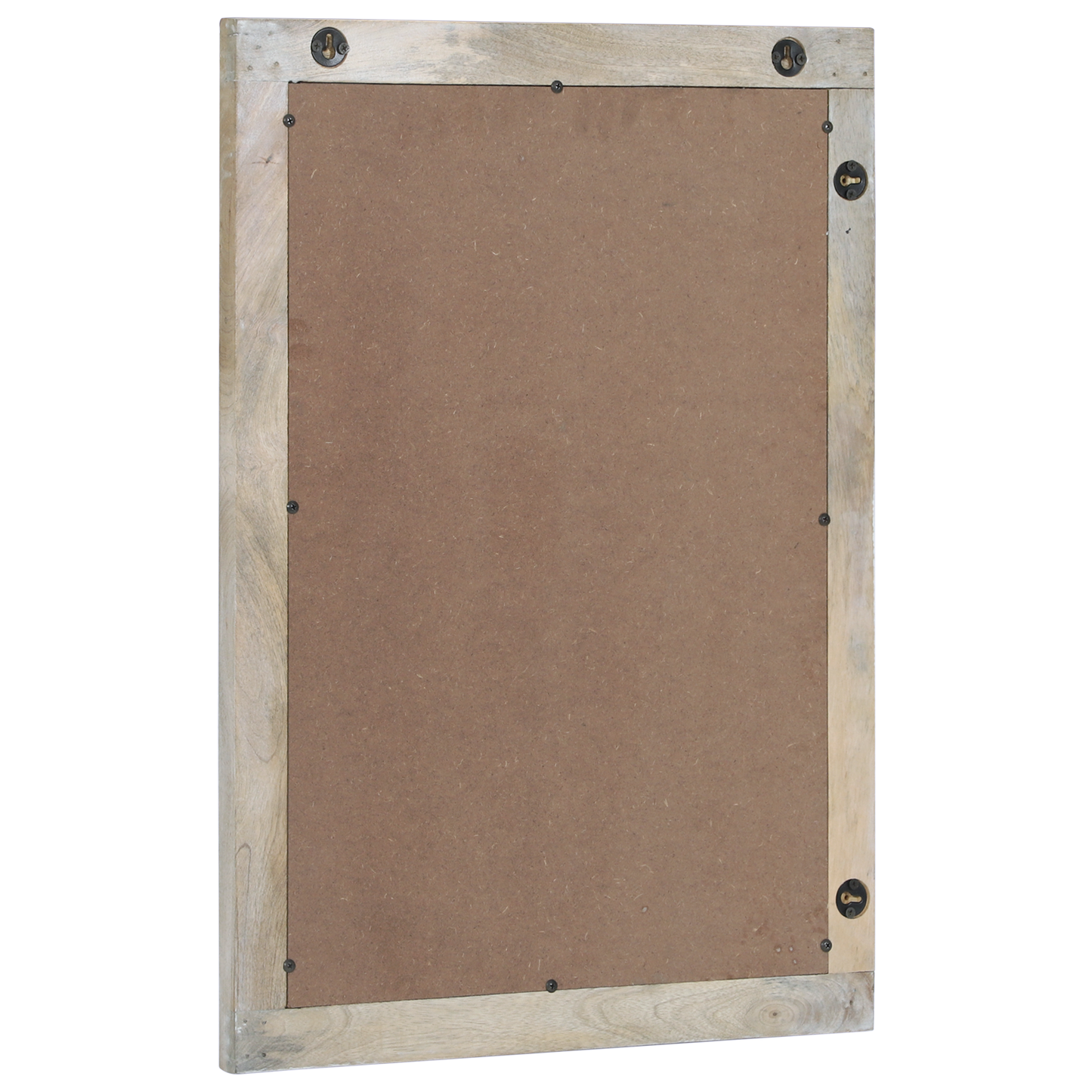 Baderomsspeil Hvit 50 x 2,5 x 70 cm Glass og solid mango tre