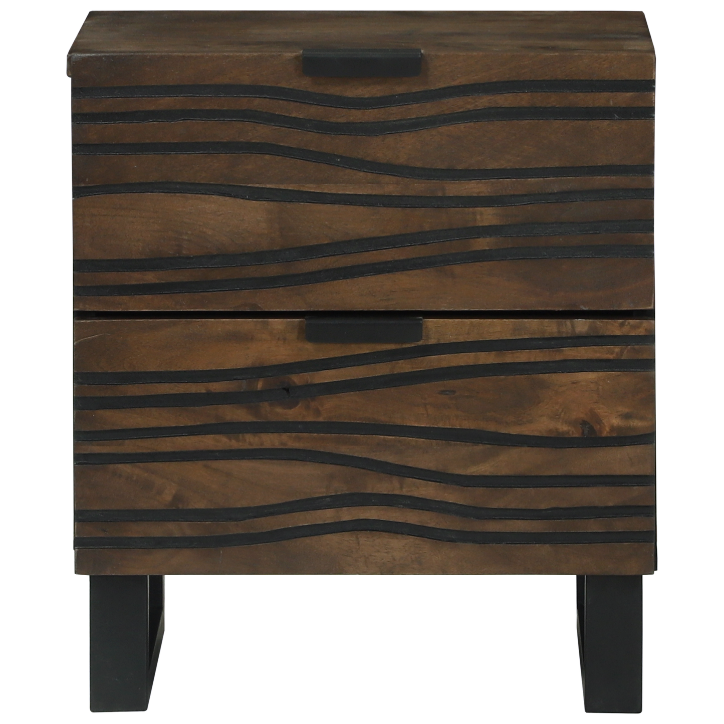 Nattbordskap 2 pcs Valnøtt 40 x 33 x 46 cm Konstruert tre