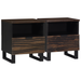 Nattbordskap 2 pcs Valnøtt 40 x 33 x 46 cm Konstruert tre