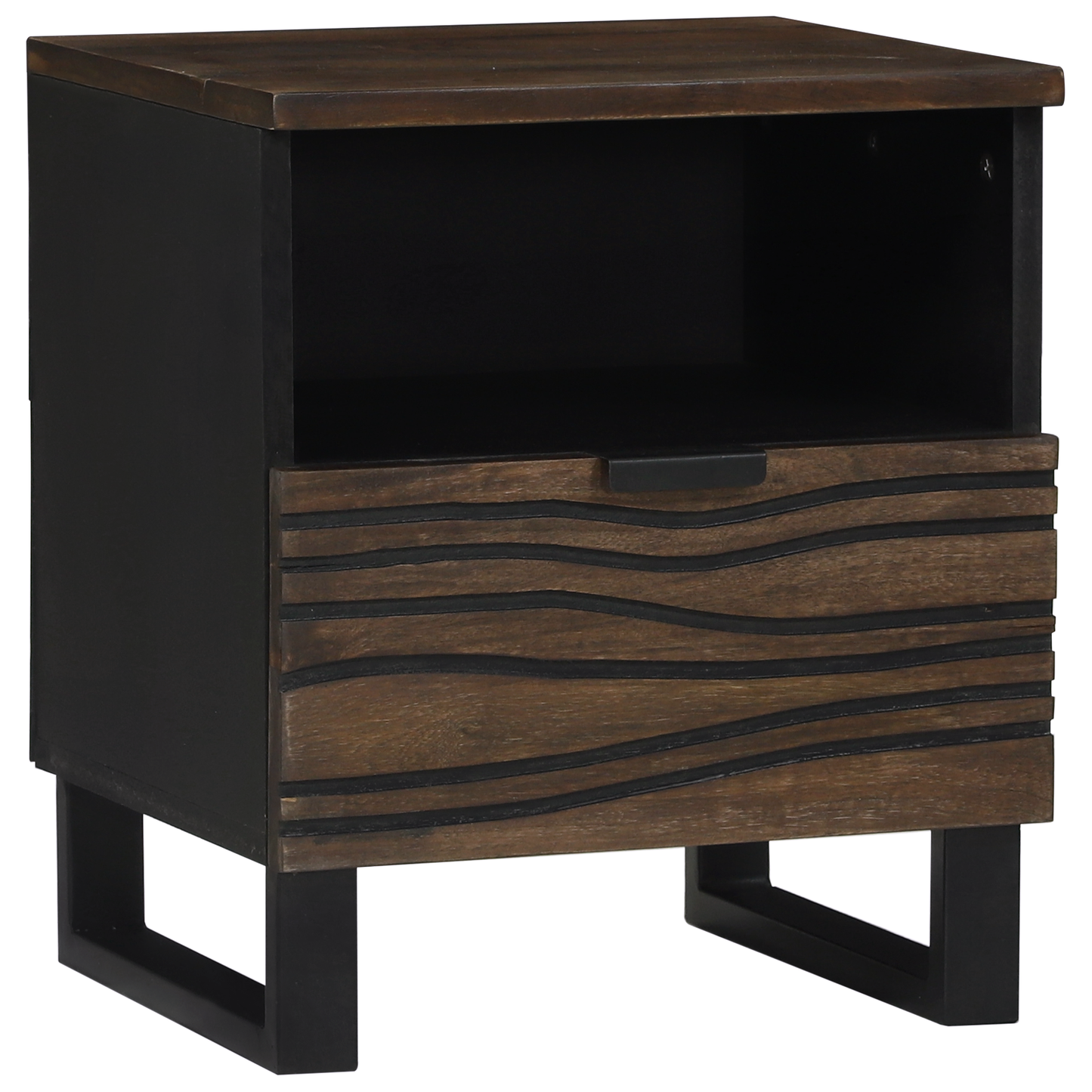 Nattbordskap 2 pcs Valnøtt 40 x 33 x 46 cm Konstruert tre