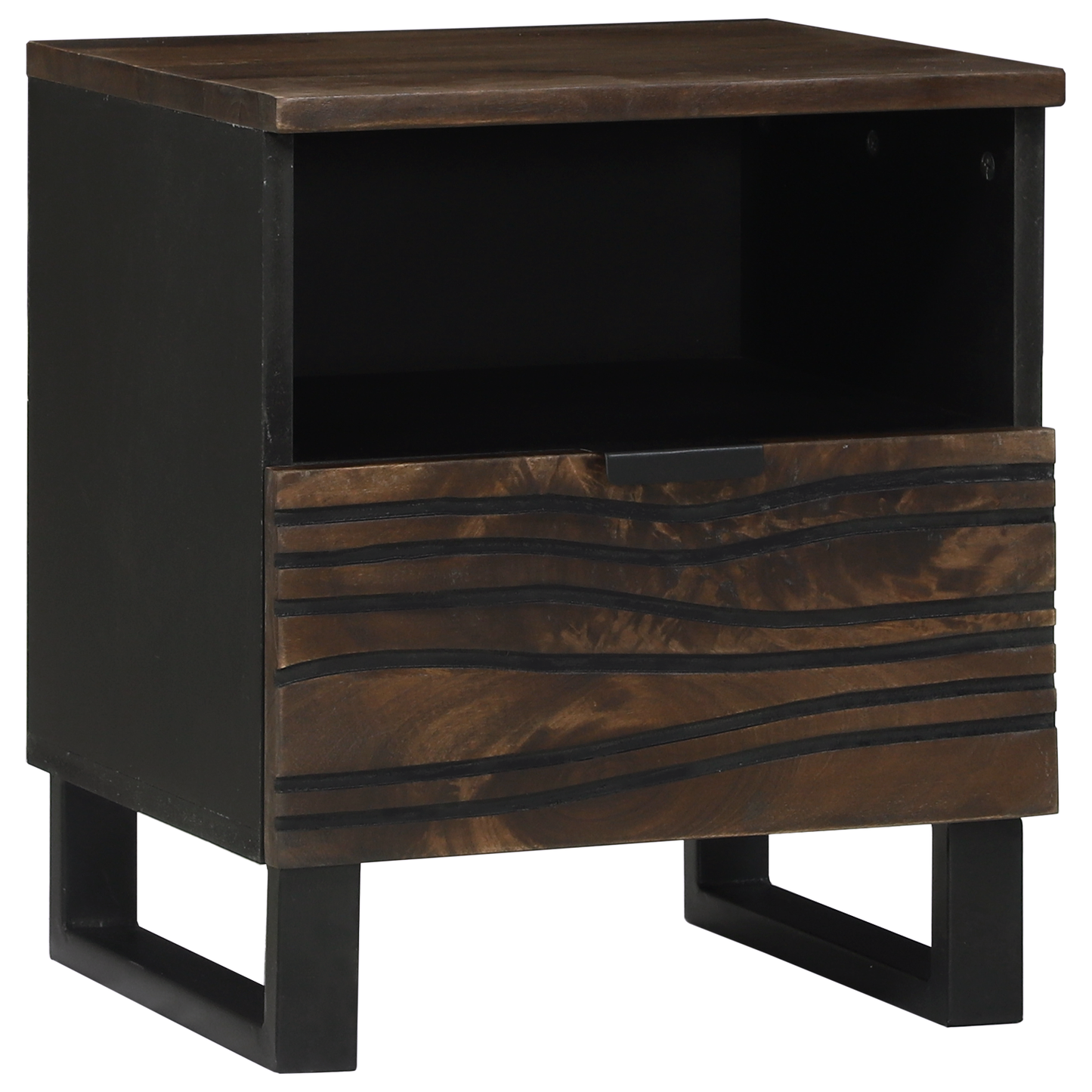 Nattbordskap 2 pcs Valnøtt 40 x 33 x 46 cm Konstruert tre