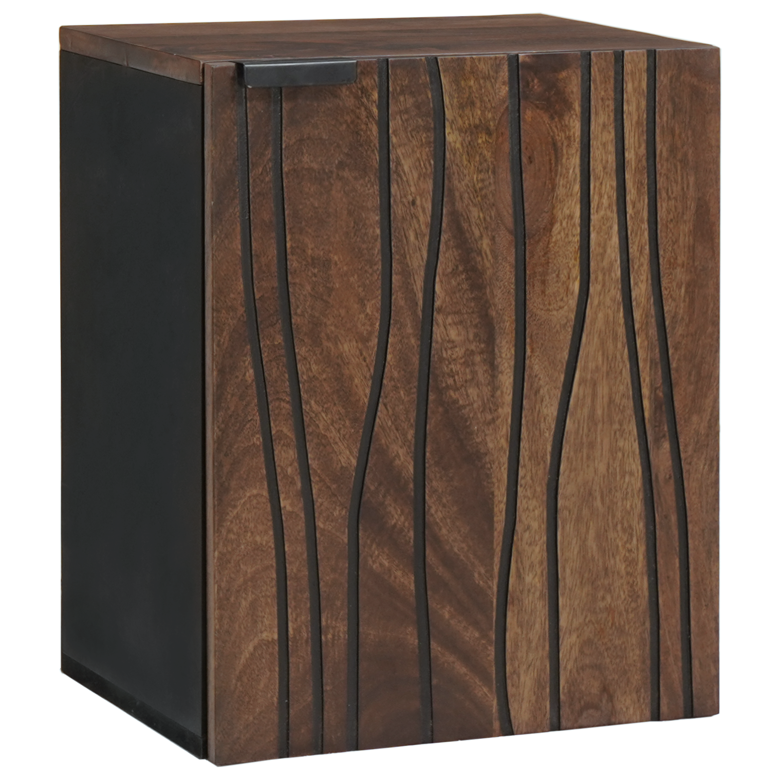 Sinkskap med hylle Brun, svart 38 x 33.5 x 48 cm Konstruert tre