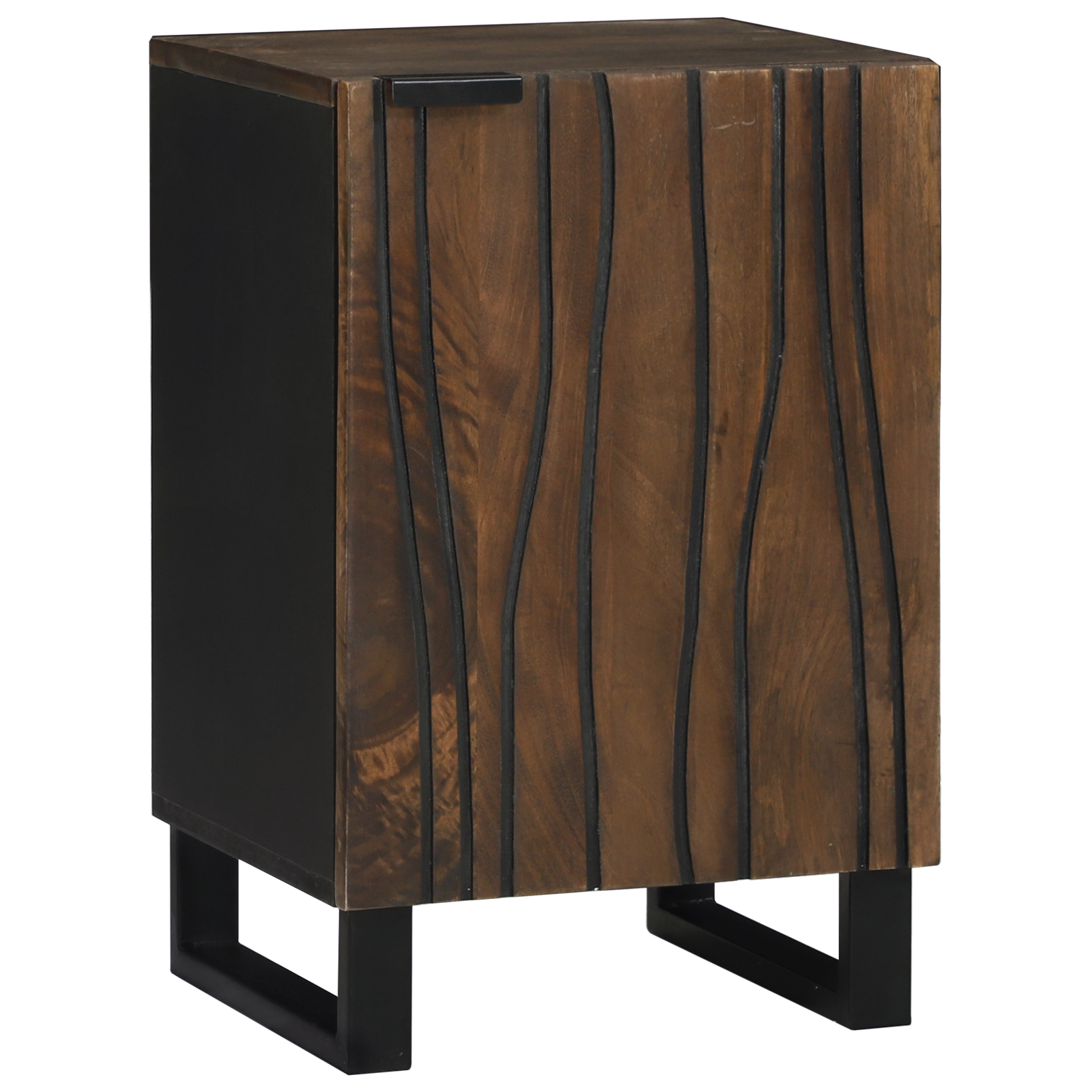 Badskap Brun og svart 38 x 33.5 x 58 cm Massivt mangotre