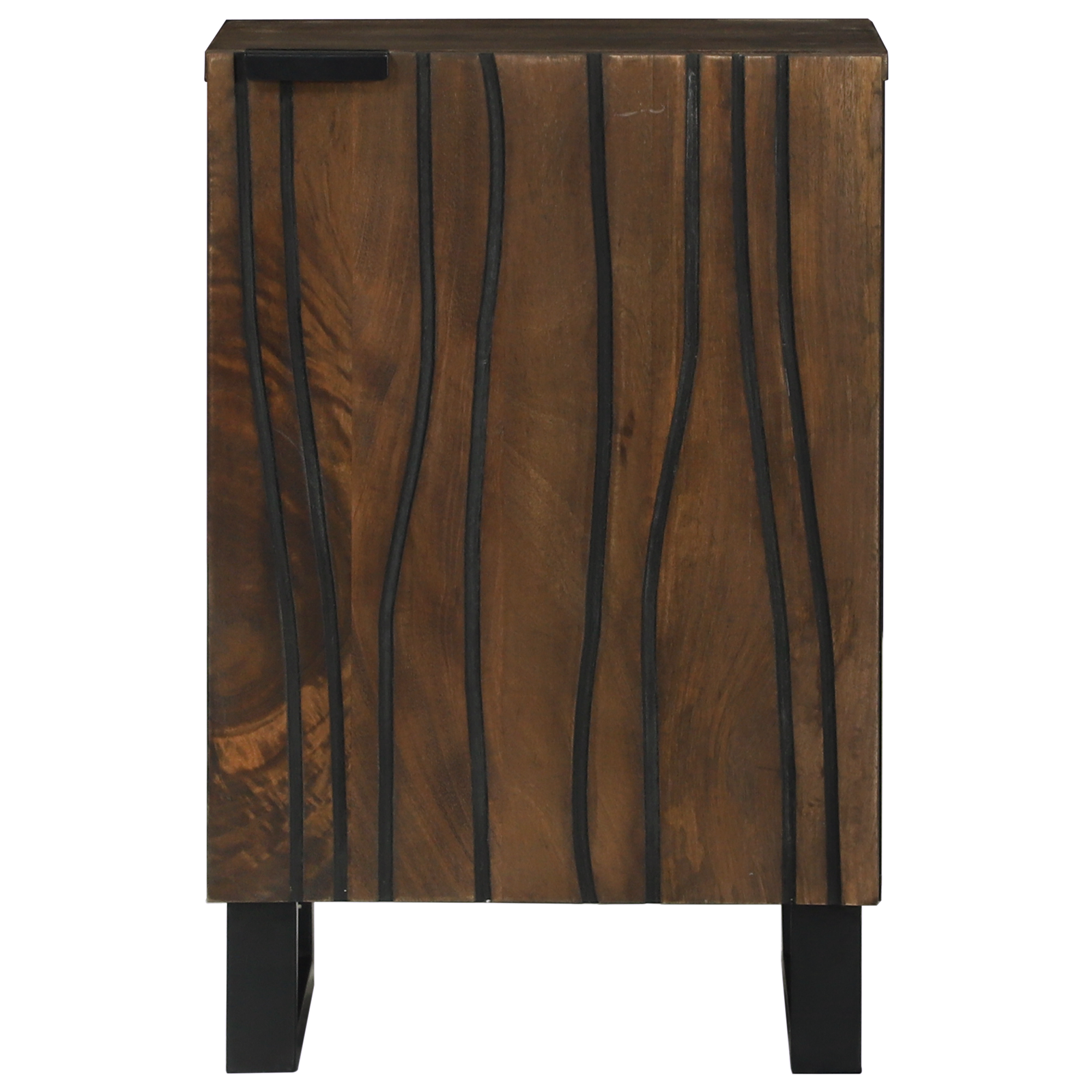 Badskap Brun og svart 38 x 33.5 x 58 cm Massivt mangotre