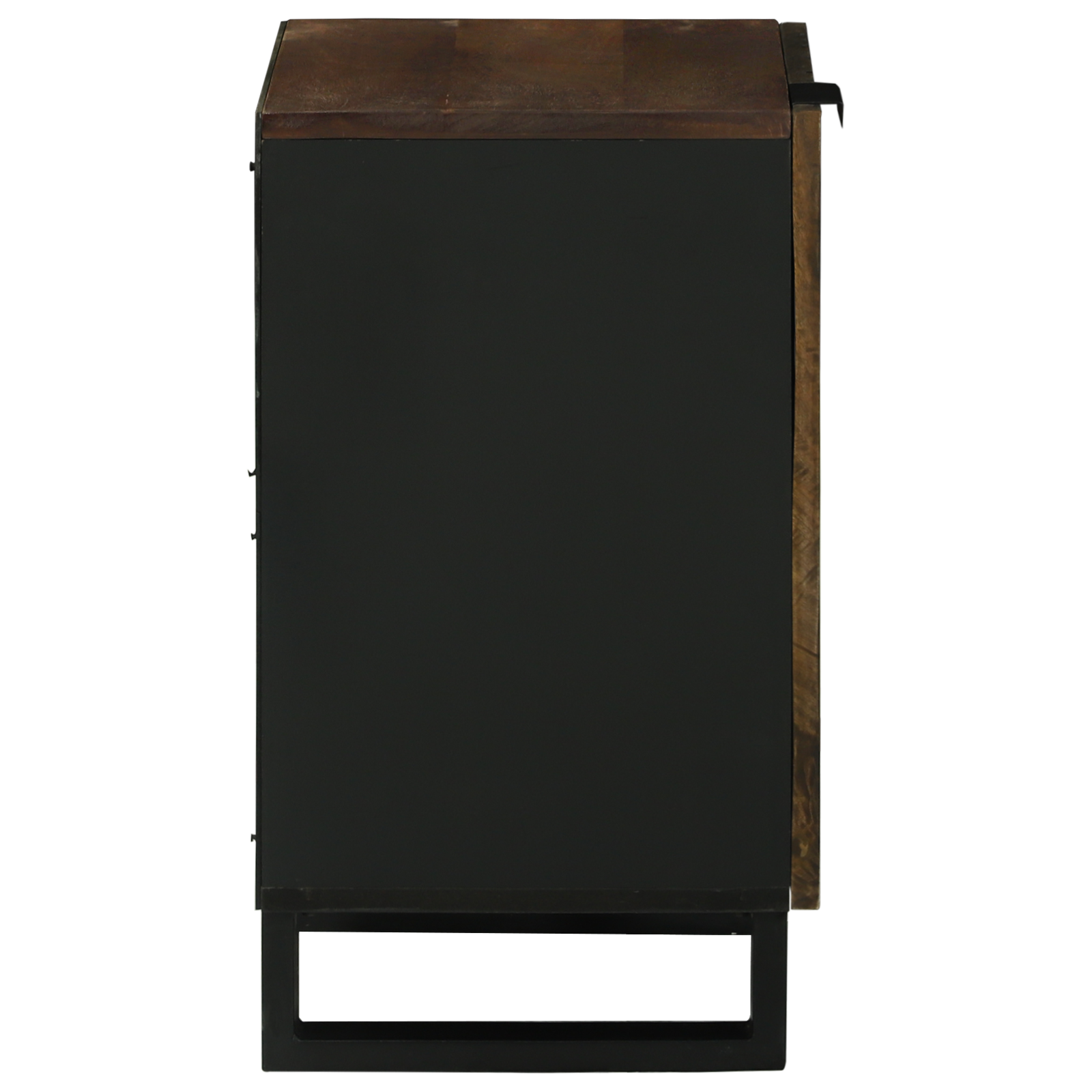 Badskap Brun og svart 38 x 33.5 x 58 cm Massivt mangotre