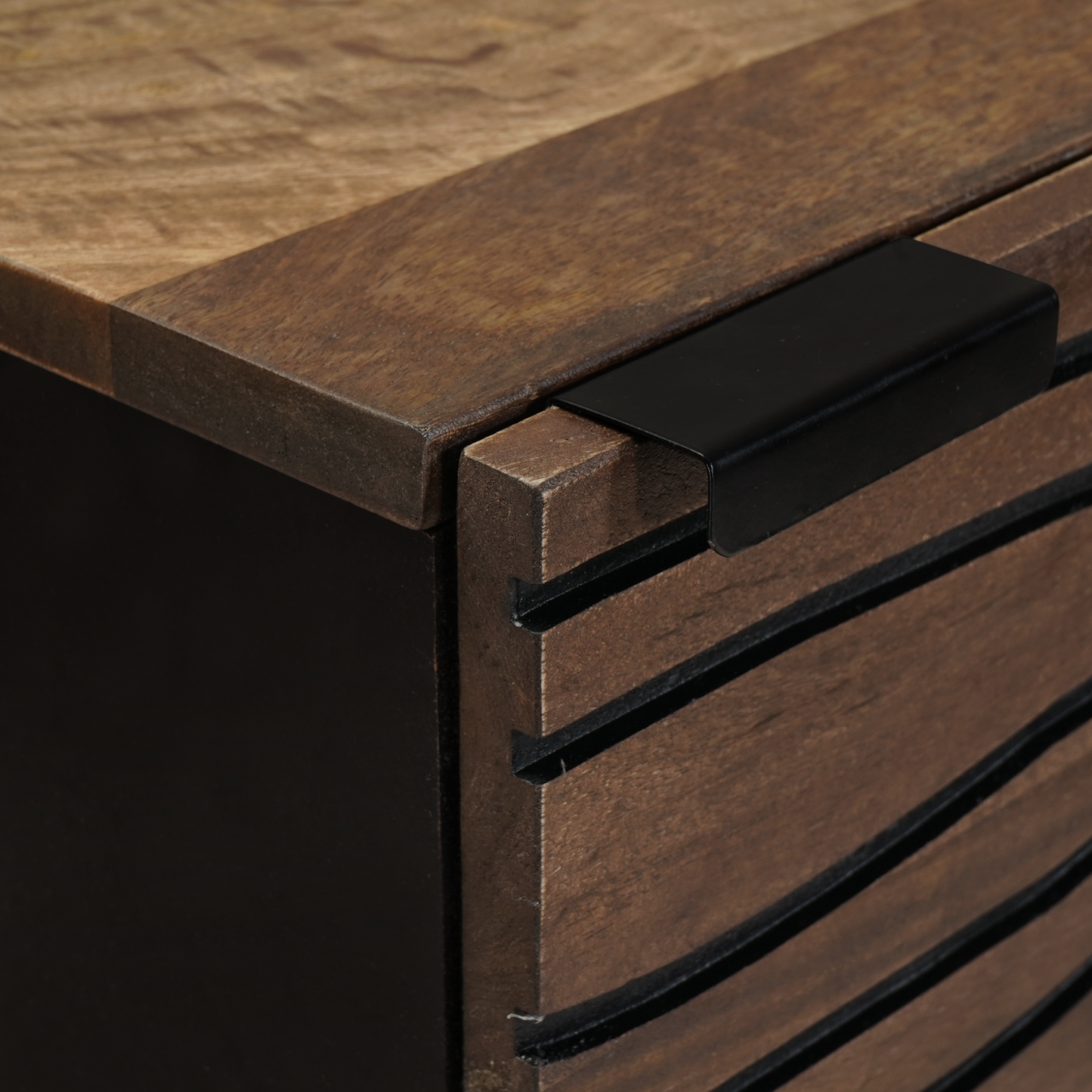 Highboard Brun 40 x 33 x 110 cm heltre mango