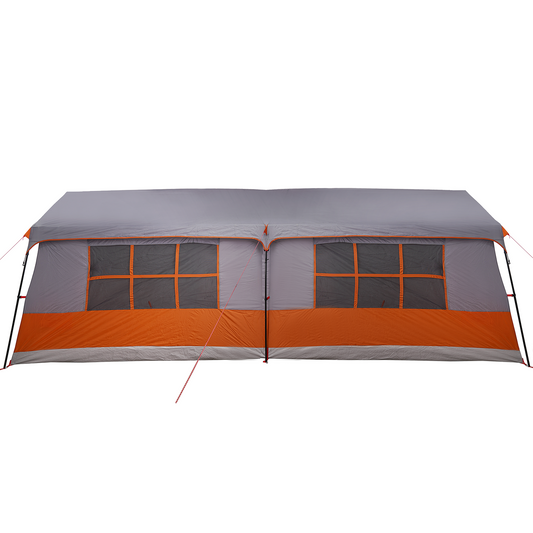 Familietelt Grå og Oransje 622 x 295 x 238 cm Polyester og stål