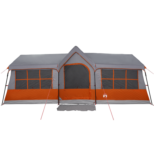 Familietelt Grå og Oransje 622 x 295 x 238 cm Polyester og stål