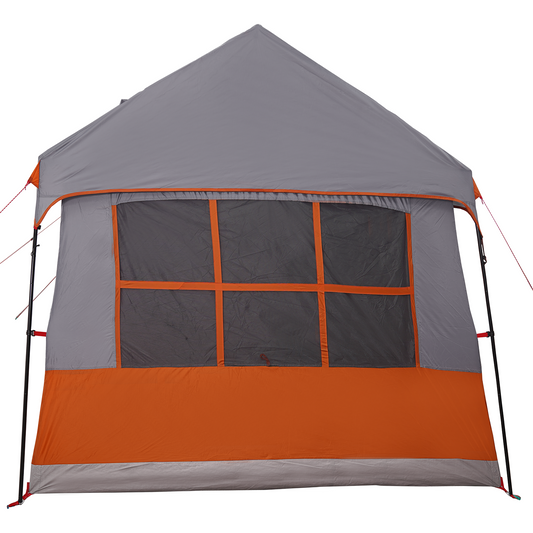 Familietelt Grå og Oransje 622 x 295 x 238 cm Polyester og stål