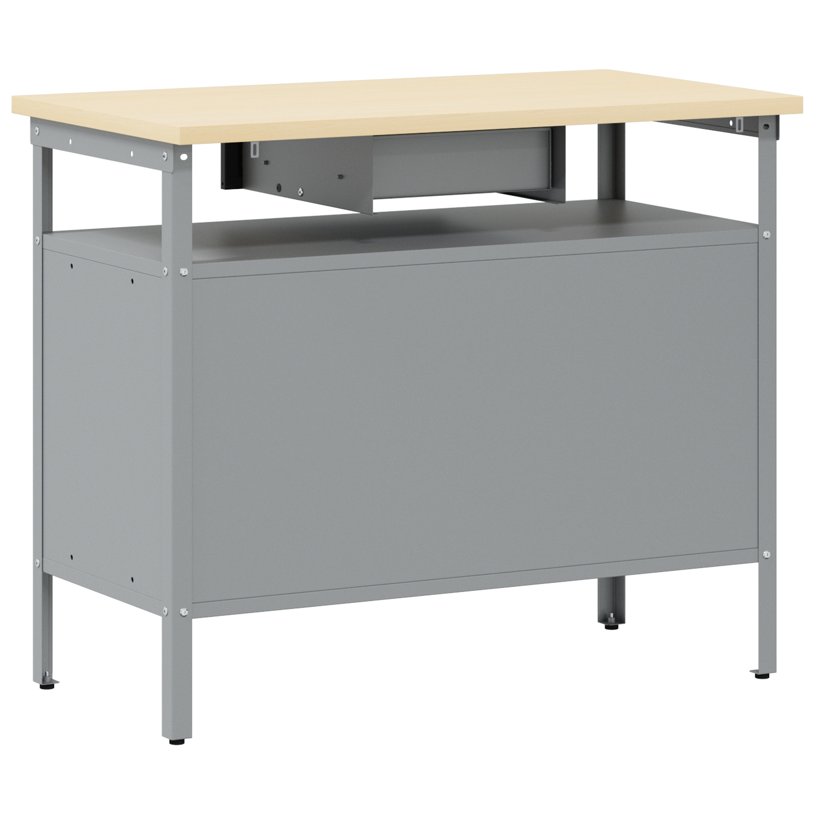 Arbeidsbenk Svart og grå 100 x 55 x 85 cm Pulverlakkert stål