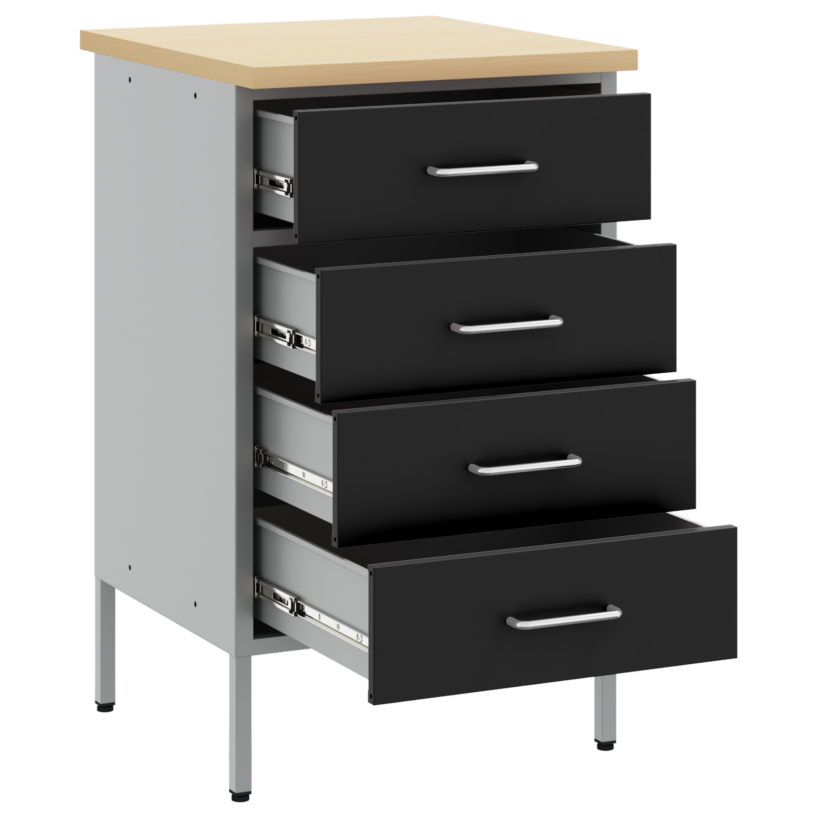 Arbeidsbenk Svart og grå 50 x 55 x 85 cm Pulverlakkert stål