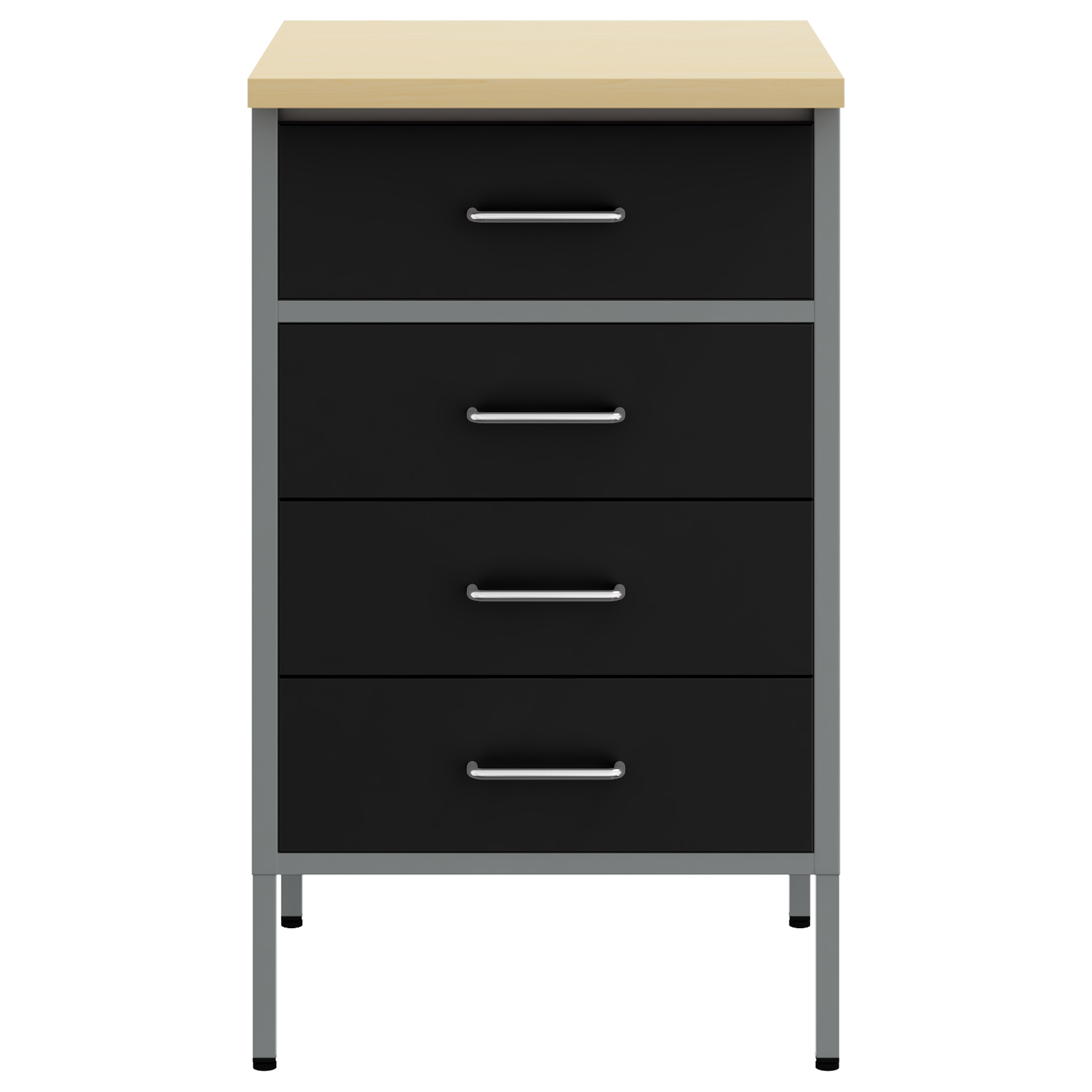 Arbeidsbenk Svart og grå 50 x 55 x 85 cm Pulverlakkert stål