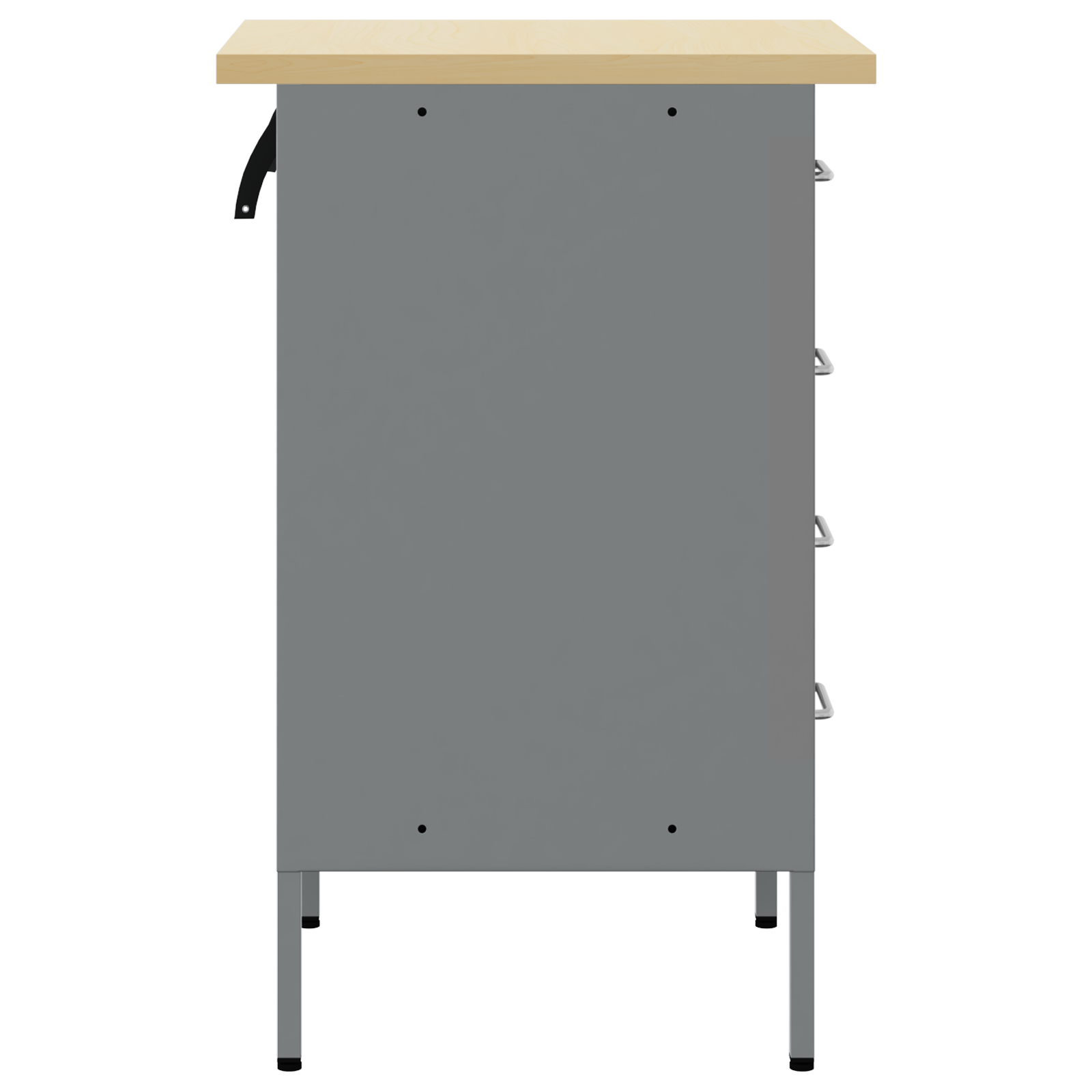 Arbeidsbenk Svart og grå 50 x 55 x 85 cm Pulverlakkert stål