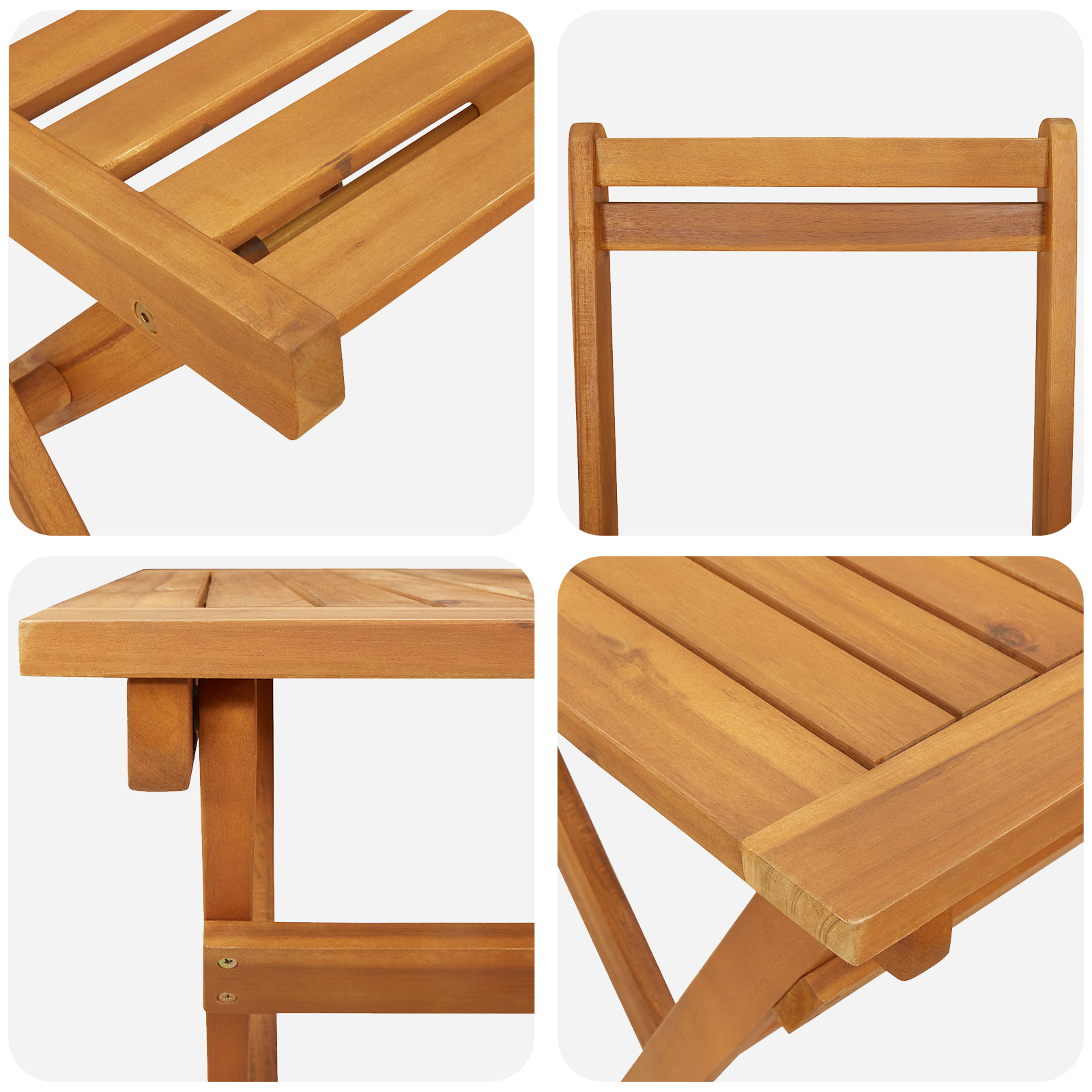 Bistrosett 5 pcs Brun heltre akasie