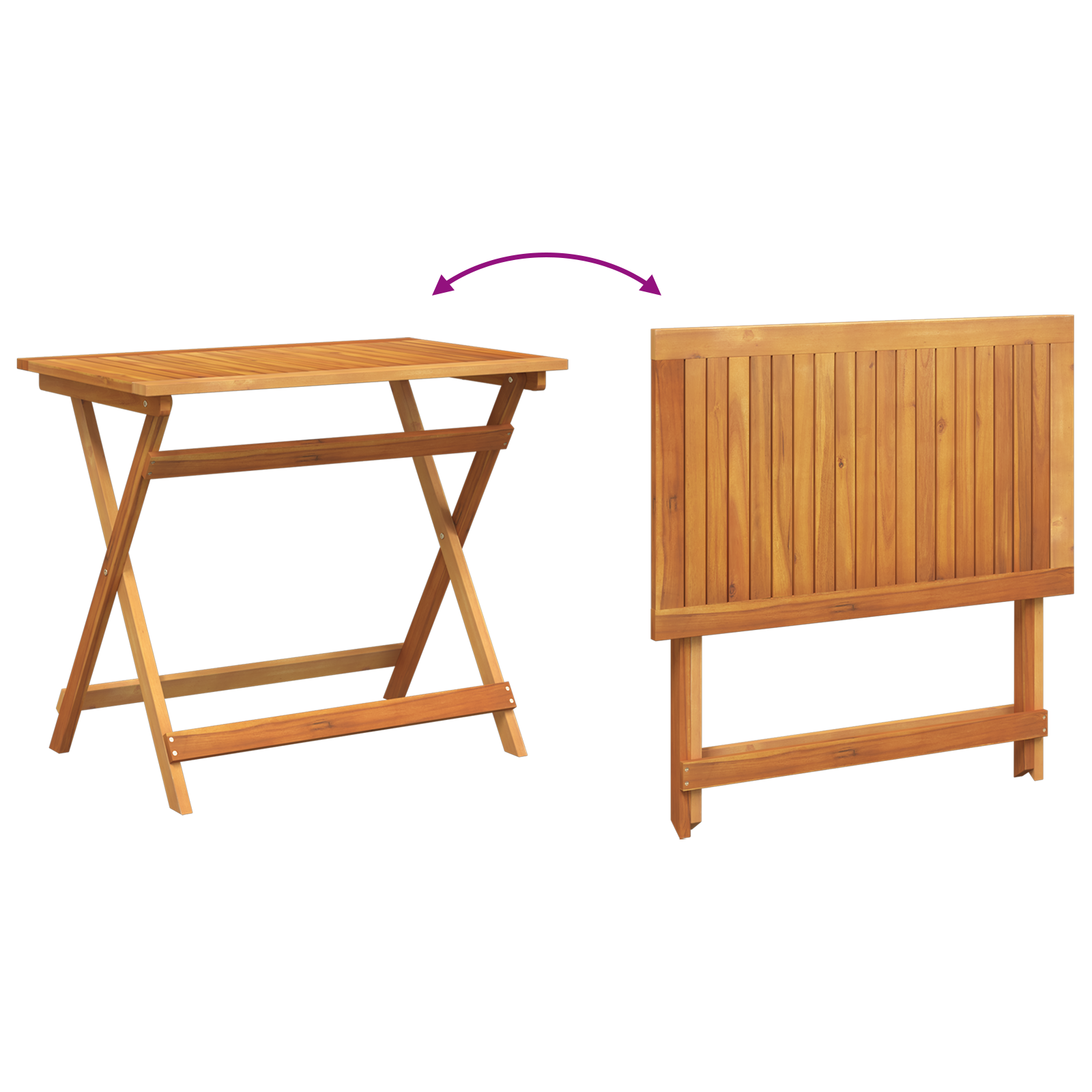 Bistrosett 5 pcs Brun heltre akasie
