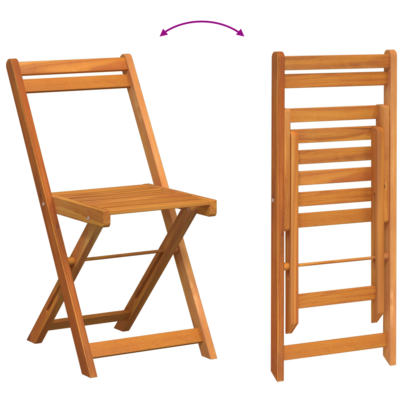 Bistrosett 5 pcs Brun heltre akasie