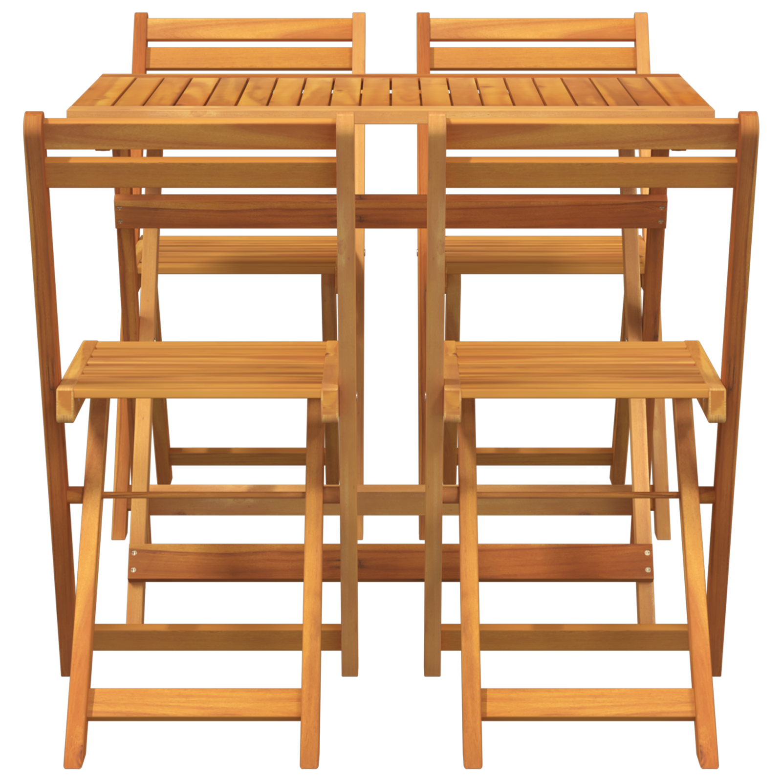 Bistrosett 5 pcs Brun heltre akasie
