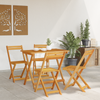 Bistrosett 5 pcs Brun heltre akasie
