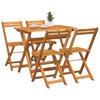 Bistrosett 5 pcs Brun heltre akasie