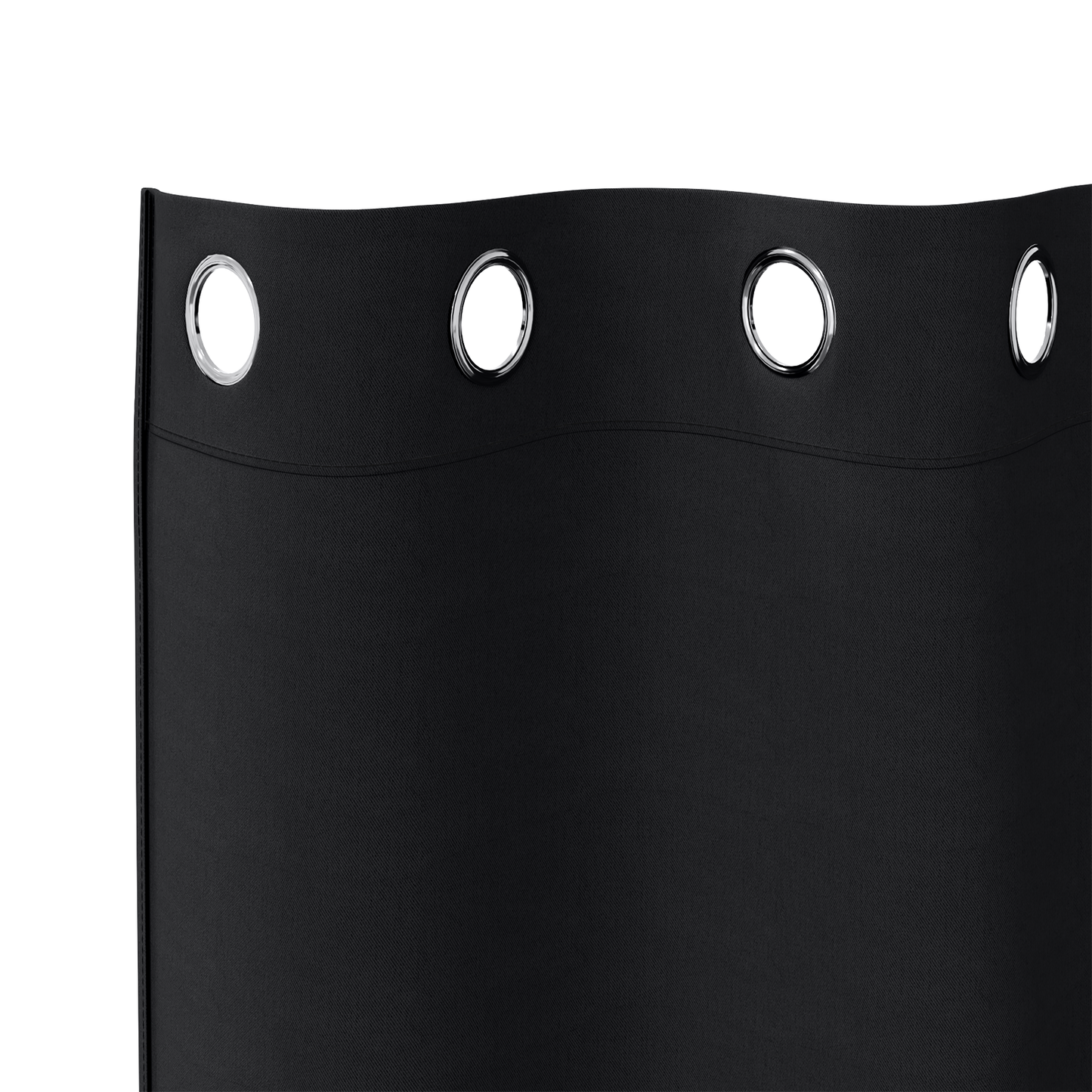 Mørkleggende Gardiner med Ringer 2 pcs Svart 225 x 140 cm