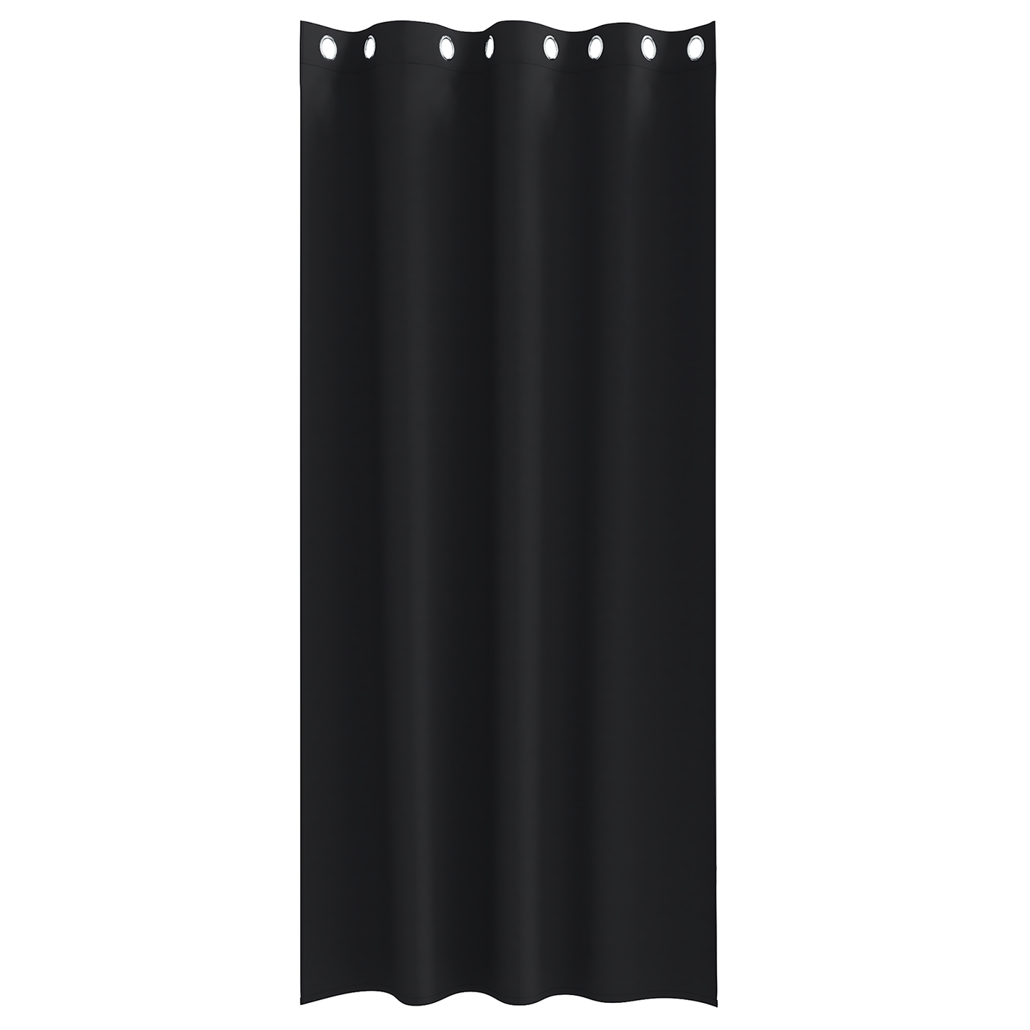 Mørkleggende Gardiner med Ringer 2 pcs Svart 225 x 140 cm