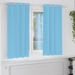 Mørkleggende Gardiner med Ringer 2 pcs Lys blå 175 x 140 cm