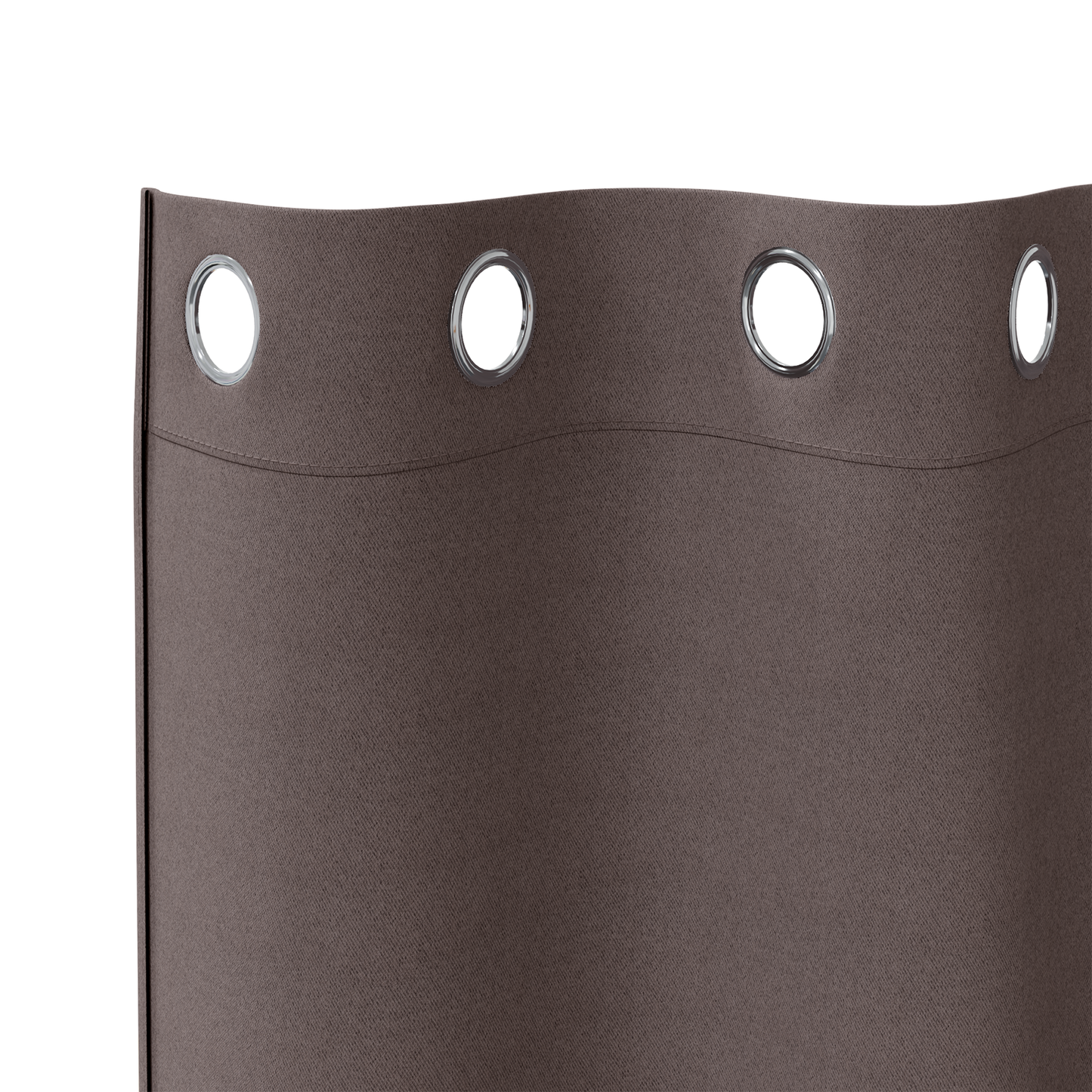 Mørkleggende Gardiner med Ringer 2 pcs Mørk brun 225 x 140 cm