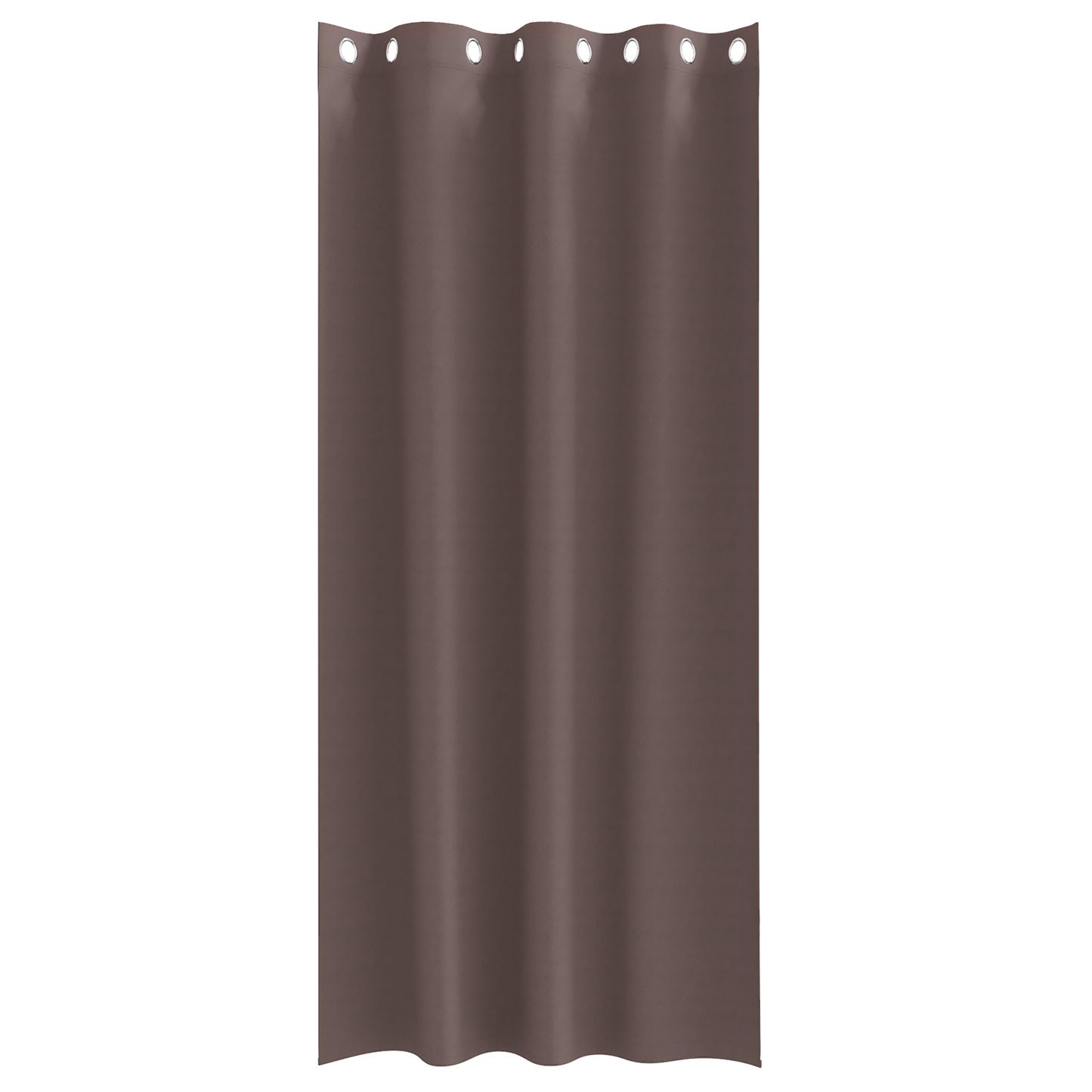 Mørkleggende Gardiner med Ringer 2 pcs Mørk brun 225 x 140 cm
