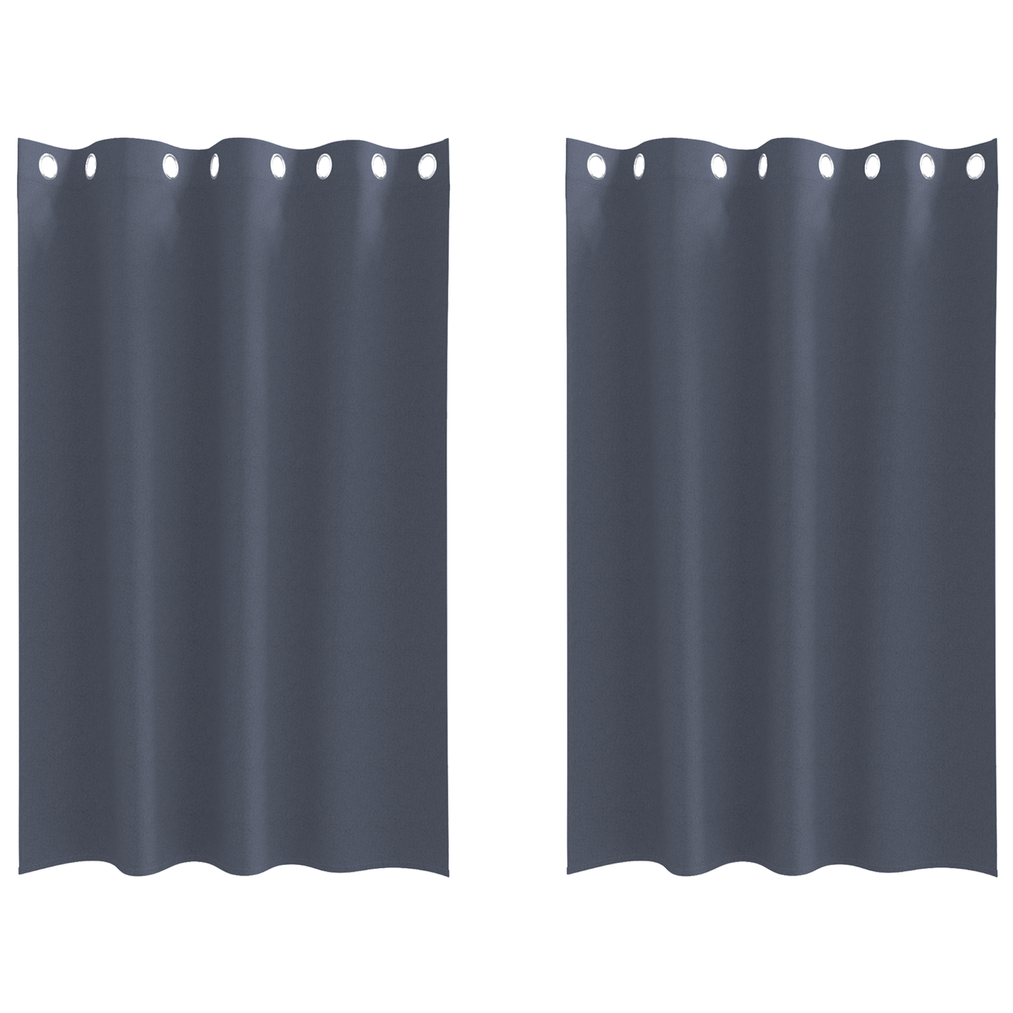 Mørkleggende Gardiner med Ringer 2 pcs Antrasitt 175 x 140 cm