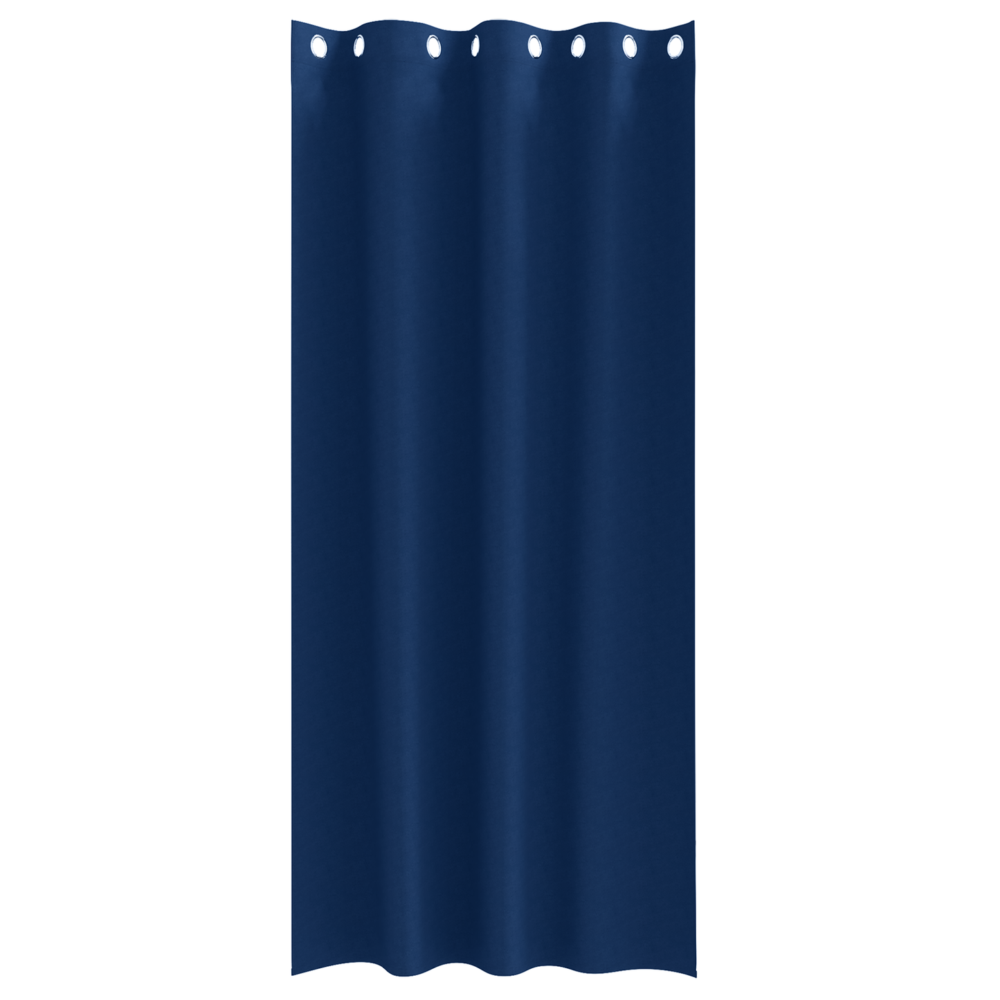 Mørkleggende Gardiner med Ringer 2 pcs Mørkeblå 245 x 140 cm