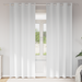 Mørkleggende Gardiner med Ringer 2 pcs Ren Hvit 260 x 140 cm