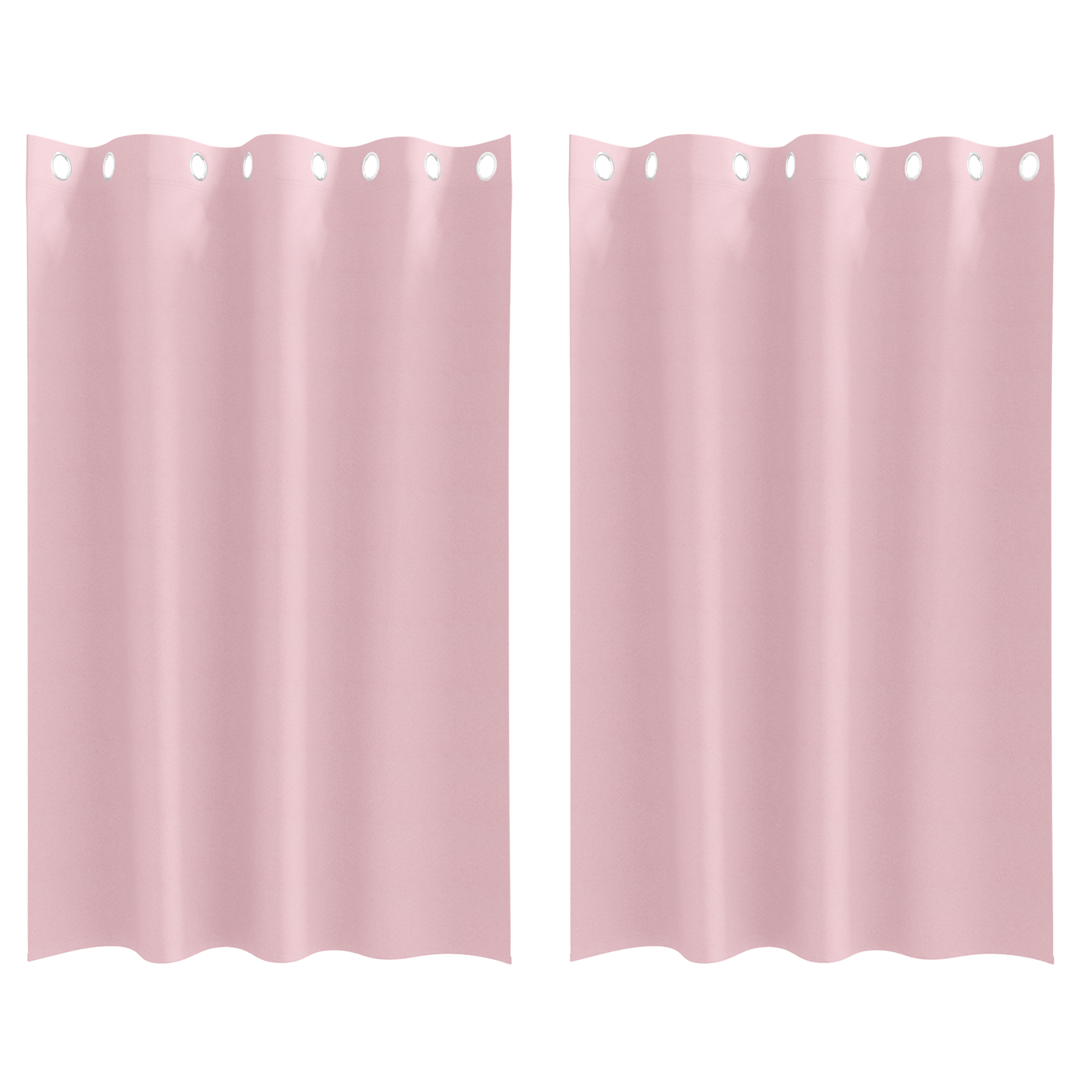 Mørkleggende Gardiner med Ringer 2 pcs Babyrosa 175 x 140 cm