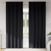 Mørkleggende Gardiner med Ringer 2 pcs Svart 245 x 140 cm