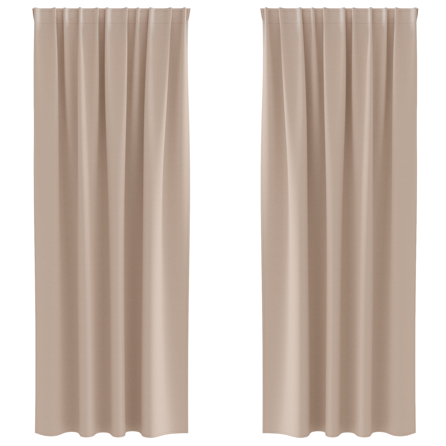 Mørkleggende Gardiner med Ringer 2 pcs Gråbrun 225 x 140 cm