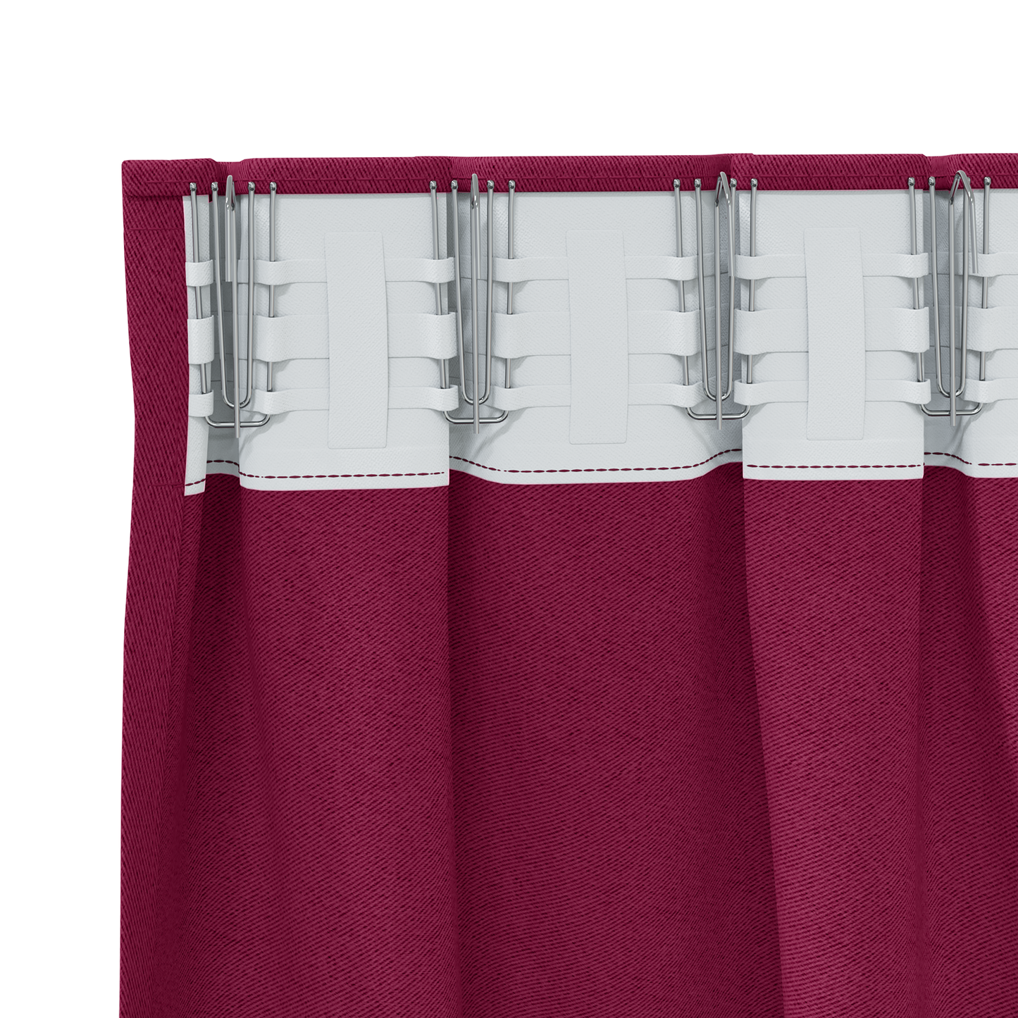 Mørkleggende Gardiner med Ringer 2 pcs Vinrød 225 x 140 cm