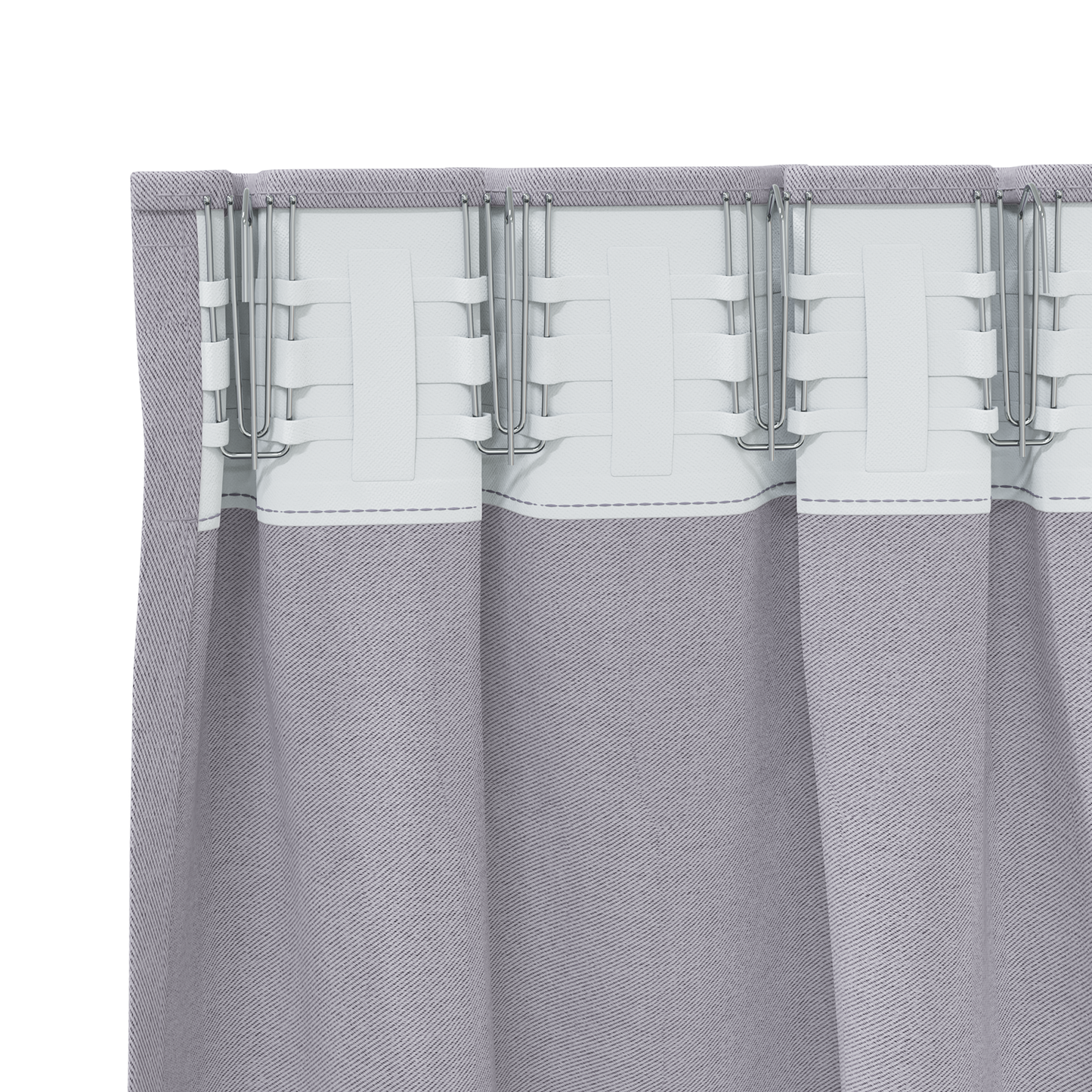 Mørkleggende Gardiner med Ringer 2 pcs Metall Grå 260 x 140 cm