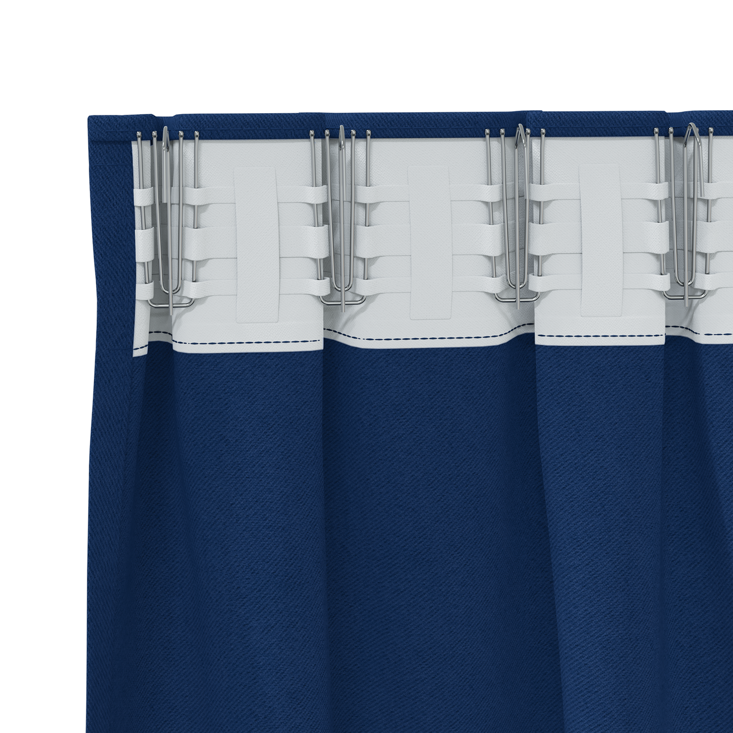 Mørkleggende Gardiner med Ringer 2 pcs Mørkeblå 245 x 140 cm
