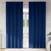 Mørkleggende Gardiner med Ringer 2 pcs Mørkeblå 245 x 140 cm