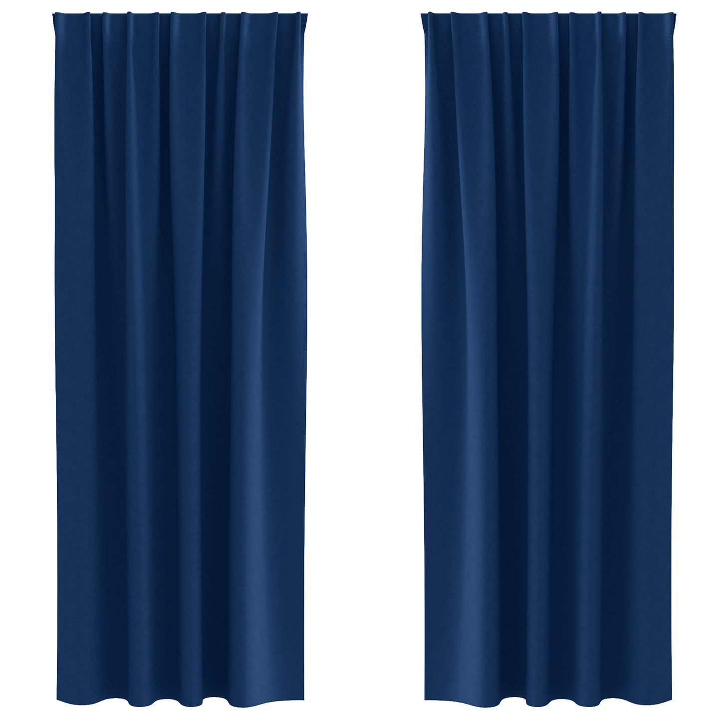 Mørkleggende Gardiner med Ringer 2 pcs Mørkeblå 260 x 140 cm