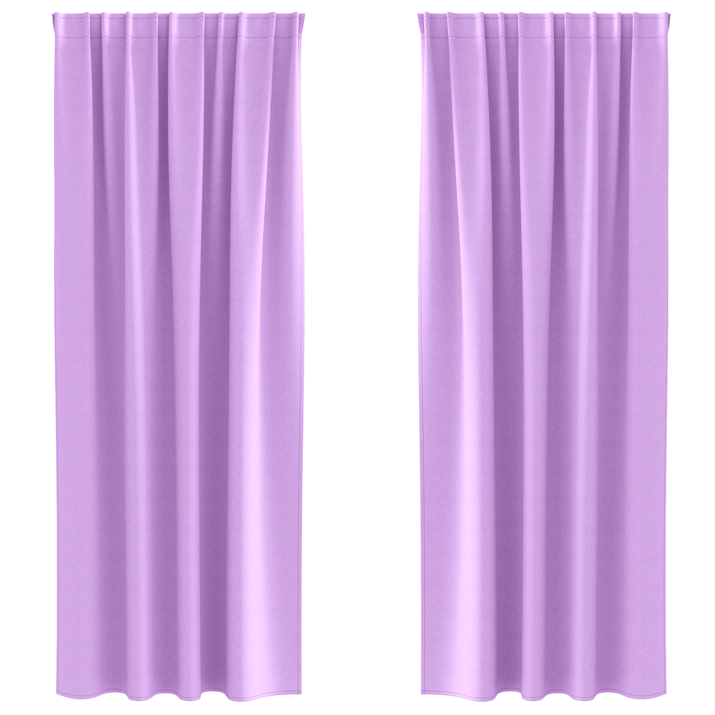 Mørkleggende Gardiner med Ringer 2 pcs Lilla 225 x 140 cm