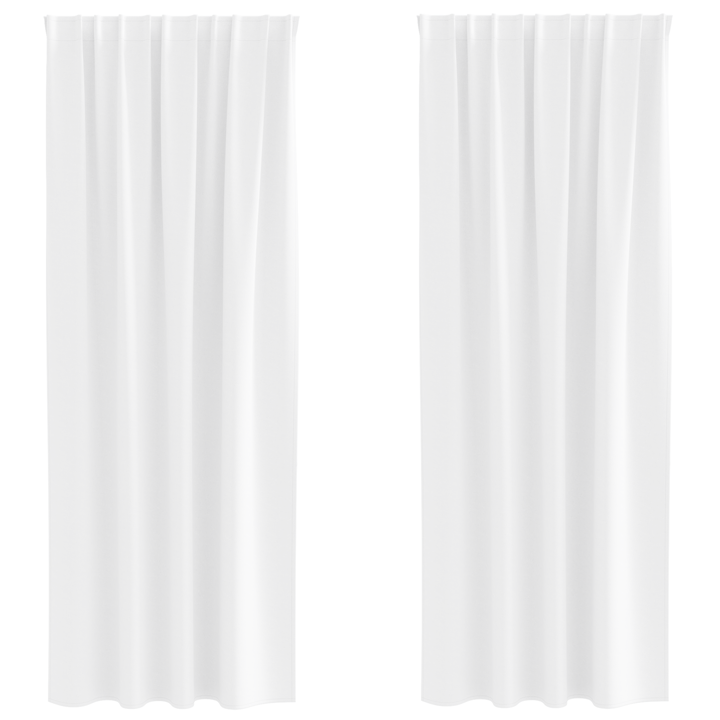 Mørkleggende Gardiner med Ringer 2 pcs Ren Hvit 245 x 140 cm