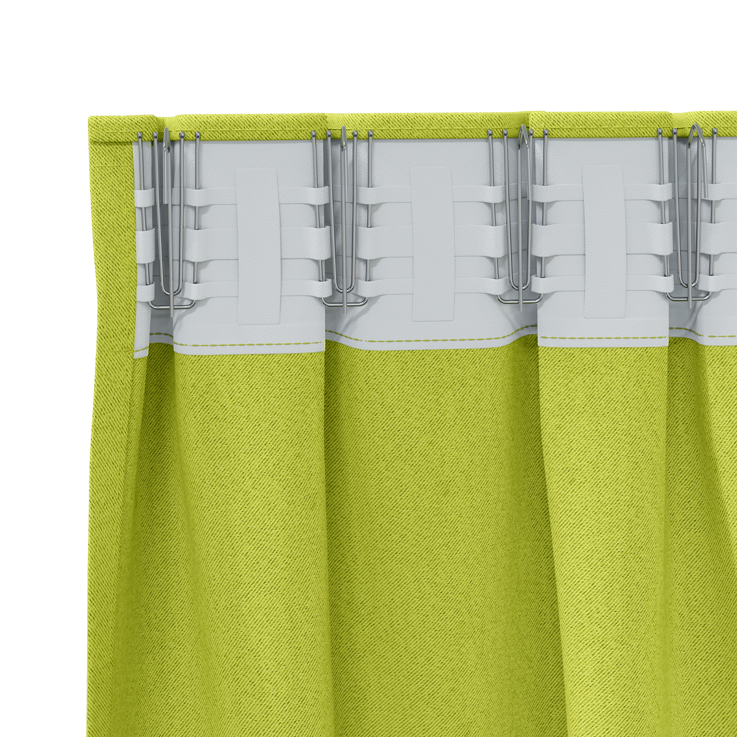 Mørkleggende Gardiner med Ringer 2 pcs grønn 225 x 140 cm