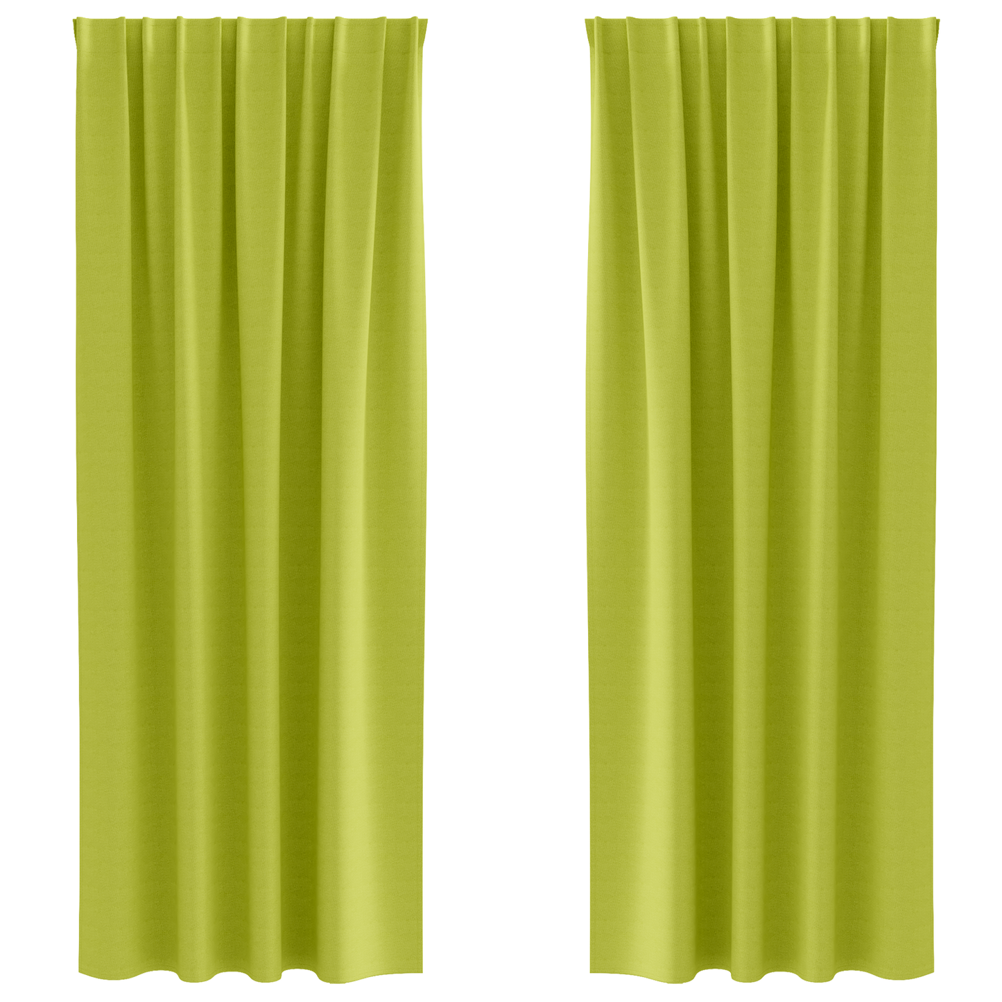 Mørkleggende Gardiner med Ringer 2 pcs grønn 260 x 140 cm